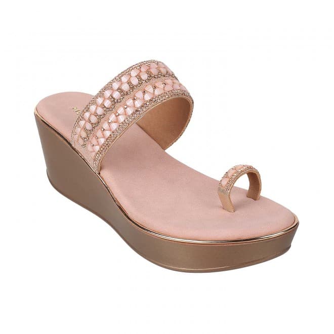 Women Peach Casual Slip Ons Women Peach Casual Slip Ons