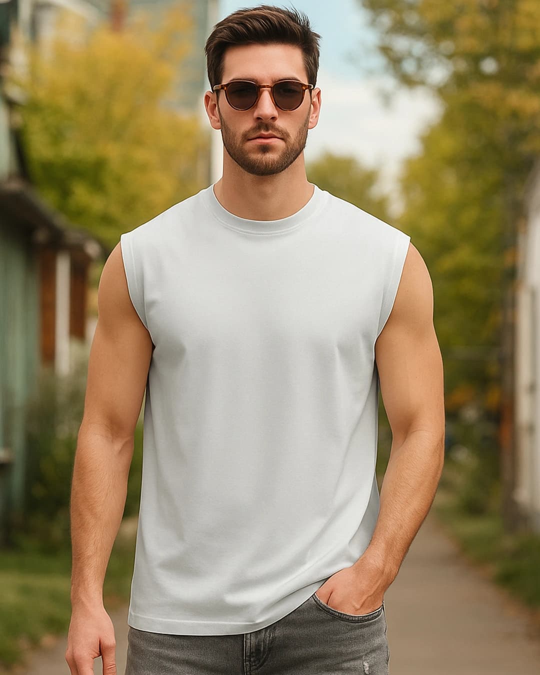 Buy Men Grey Boxy Fit Vest Online at Bewakoof | Bewakoof Buy Men Grey Boxy Fit Vest Online at Bewakoof | Bewakoof