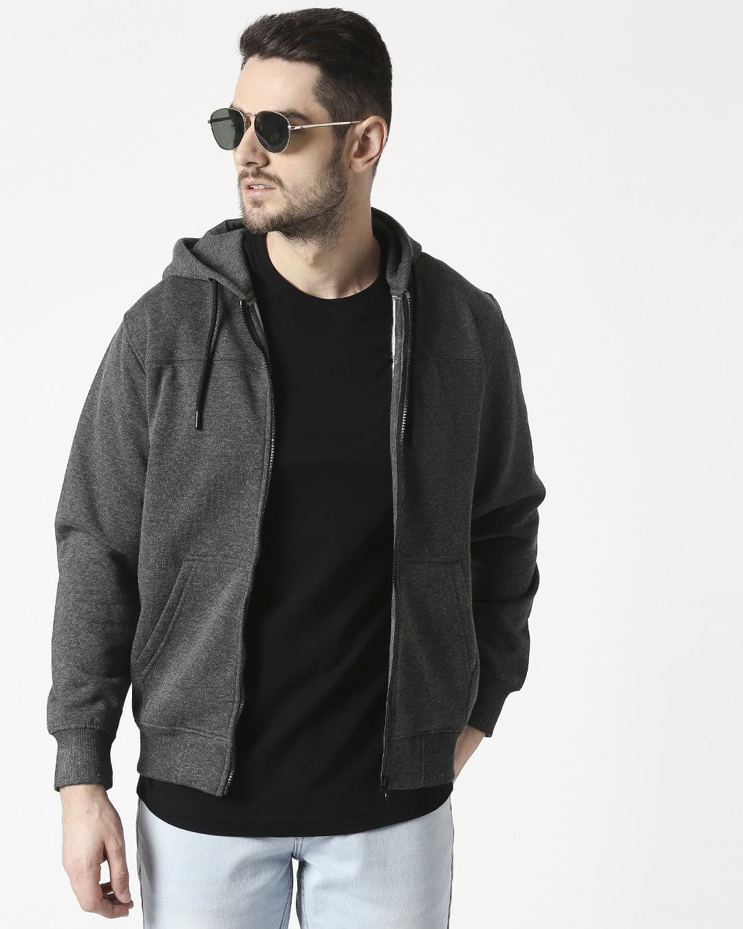Buy Men's Grey Zipper Hoodies Online at Bewakoof | Bewakoof Buy Men's Grey Zipper Hoodies Online at Bewakoof | Bewakoof