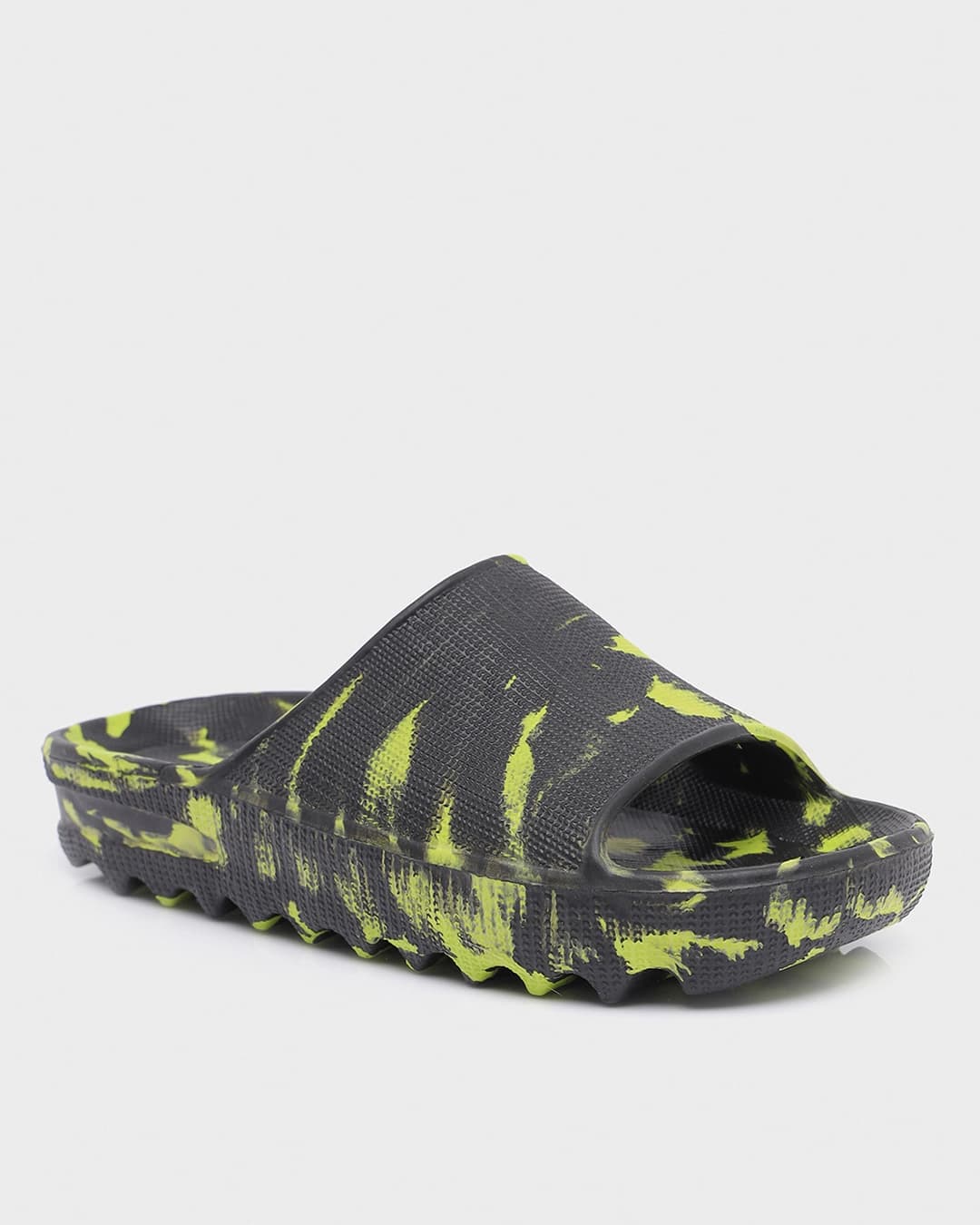 Buy Black-Neon Green Men's Zig Zag Slider Online in India at Bewakoof | Bewakoof Buy Black-Neon Green Men's Zig Zag Slider Online in India at Bewakoof | Bewakoof