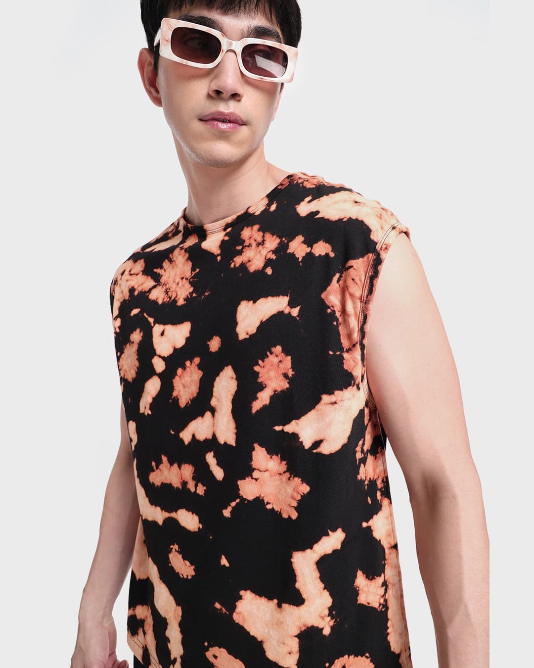Buy Men's Black Tie & Dye Oversized Vest Online at Bewakoof | Bewakoof Buy Men's Black Tie & Dye Oversized Vest Online at Bewakoof | Bewakoof