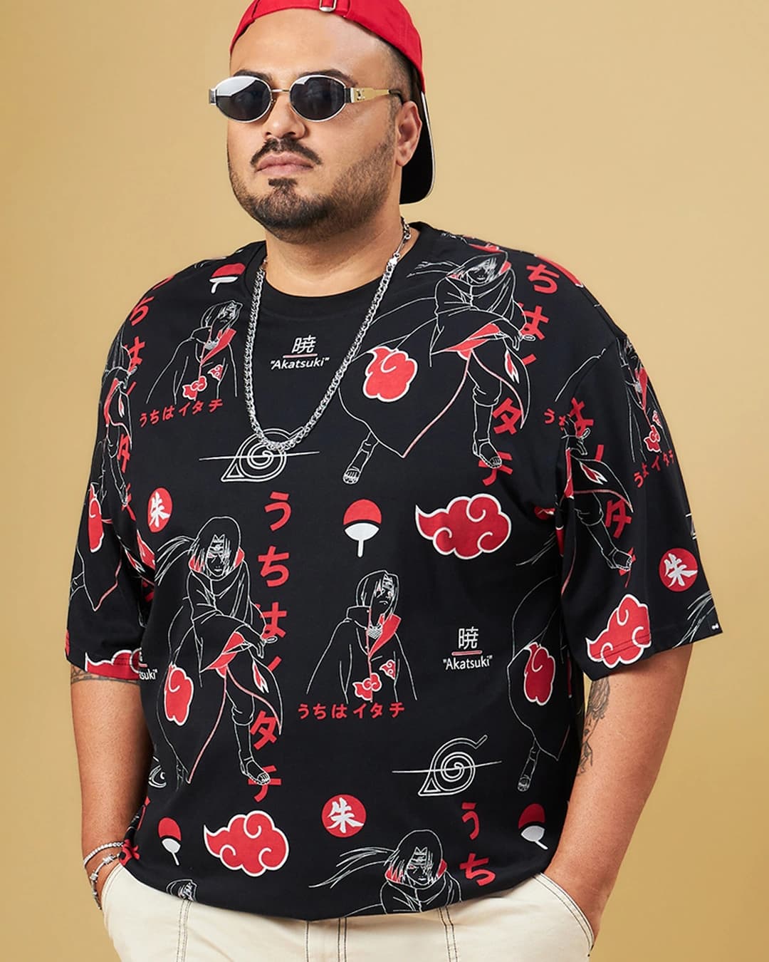 Buy Men's Black All Over Printed Oversized Plus Size T-shirt Online at Bewakoof | Bewakoof Buy Men's Black All Over Printed Oversized Plus Size T-shirt Online at Bewakoof | Bewakoof