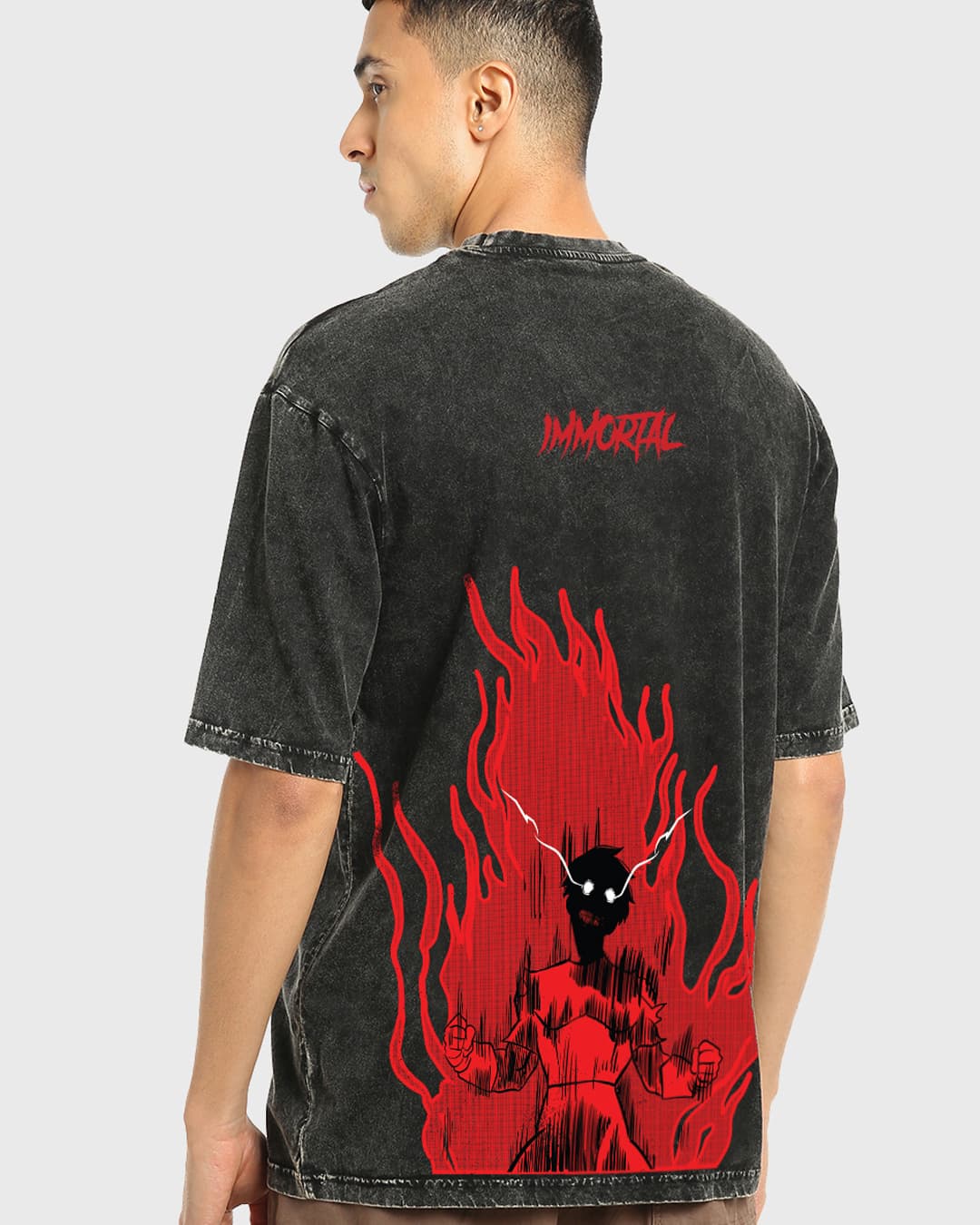 Buy Men's Black Immortal Graphic Printed Oversized Acid Wash T-shirt Online at Bewakoof | Bewakoof Buy Men's Black Immortal Graphic Printed Oversized Acid Wash T-shirt Online at Bewakoof | Bewakoof