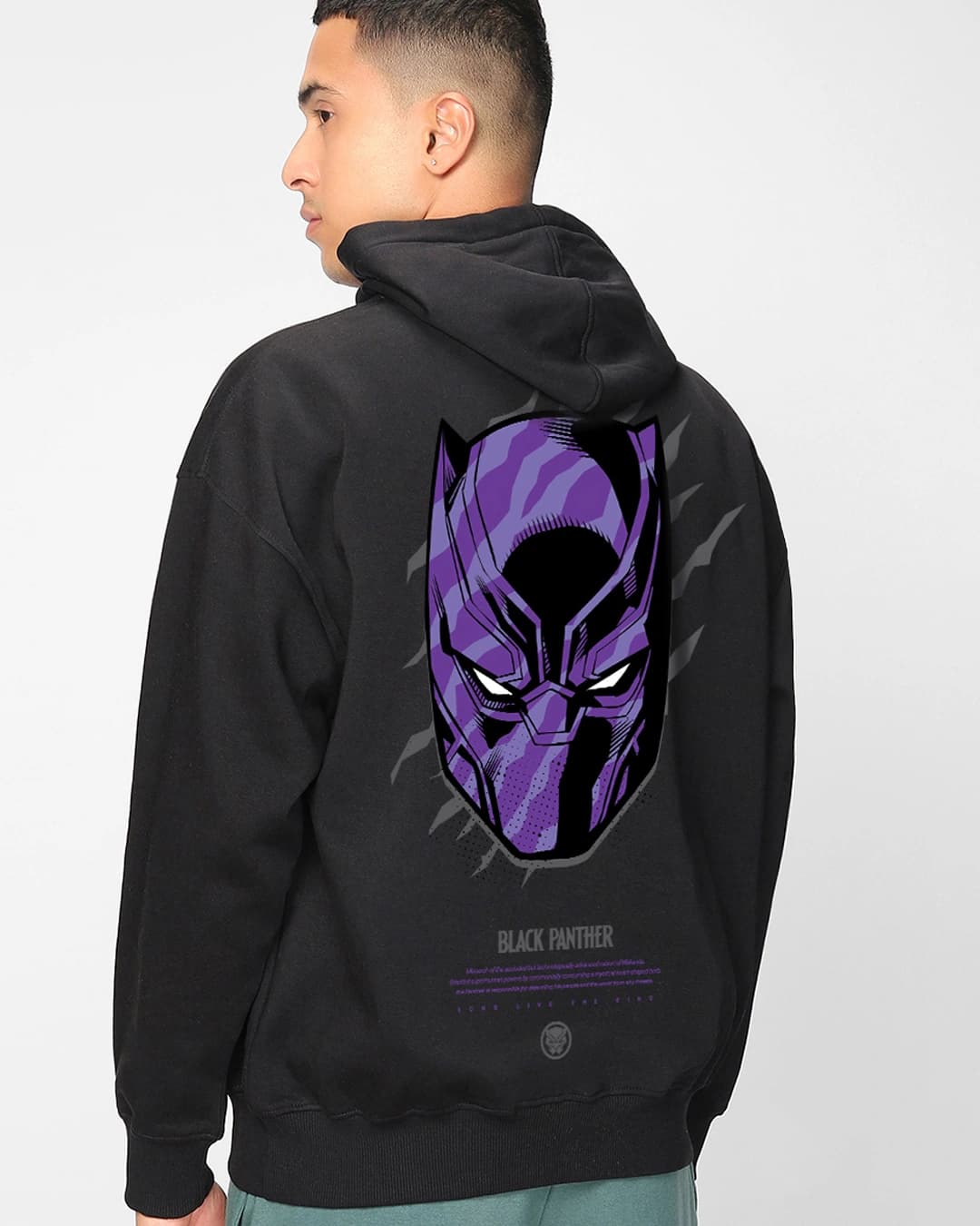 Buy Men's Black King of Wakanda Graphic Printed Oversized Hoodies Online at Bewakoof | Bewakoof Buy Men's Black King of Wakanda Graphic Printed Oversized Hoodies Online at Bewakoof | Bewakoof