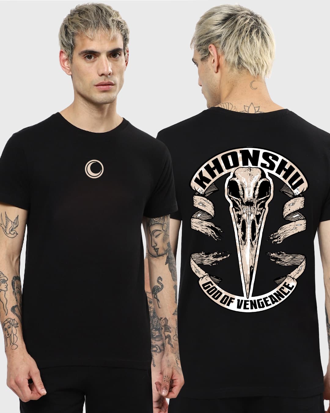 Buy Men's Black Khonshu Graphic Printed T-shirt Online at Bewakoof | Bewakoof Buy Men's Black Khonshu Graphic Printed T-shirt Online at Bewakoof | Bewakoof
