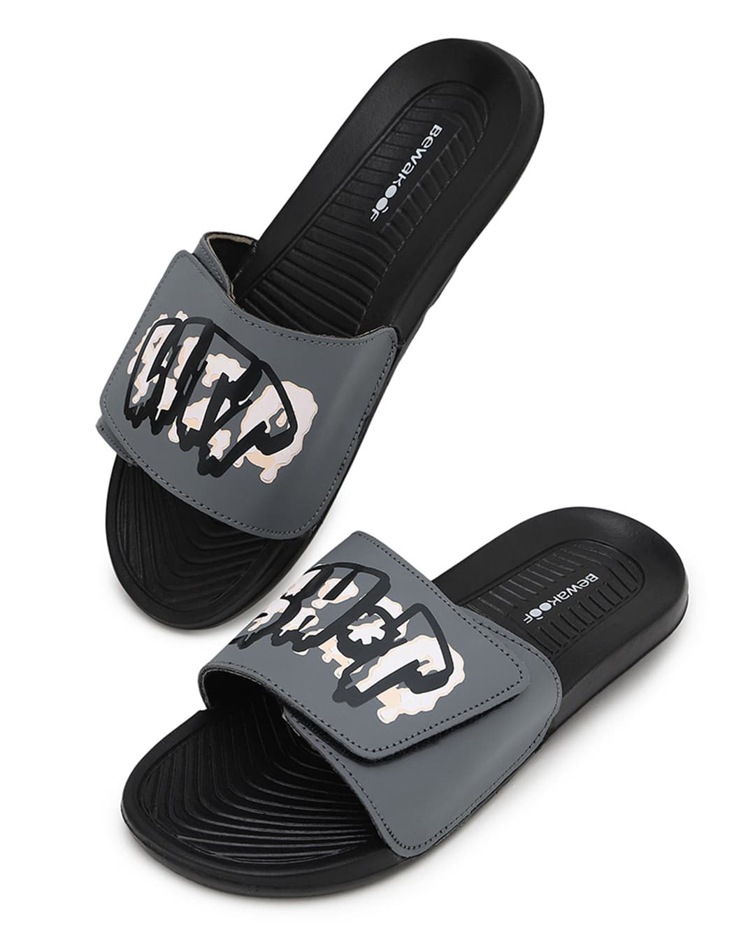 Buy Men's Black Litt Shit Printed Velcro Sliders Online in India at Bewakoof Buy Men's Black Litt Shit Printed Velcro Sliders Online in India at Bewakoof