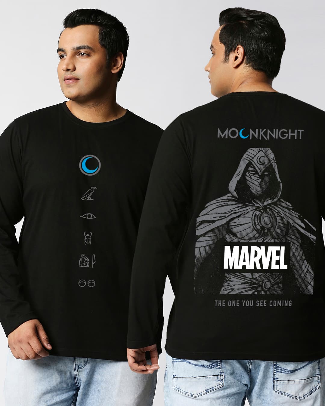Buy Men's Black Marvel's Moon Knight Graphic Printed Plus Size T-shirt Online at Bewakoof Buy Men's Black Marvel's Moon Knight Graphic Printed Plus Size T-shirt Online at Bewakoof