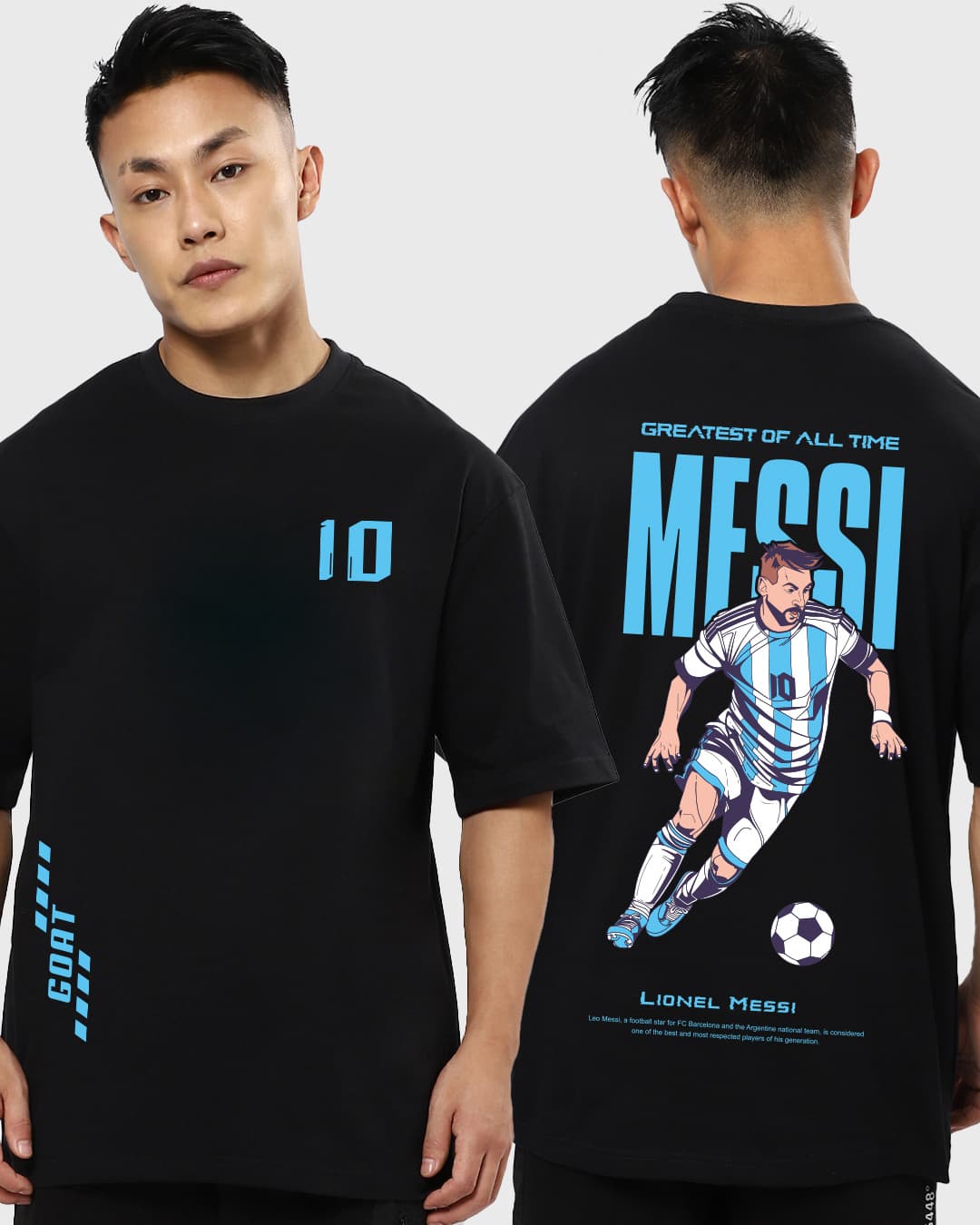 Buy Men's Black Messi 2.7 Graphic Printed Oversized T-shirt Online at Bewakoof | Bewakoof Buy Men's Black Messi 2.7 Graphic Printed Oversized T-shirt Online at Bewakoof | Bewakoof