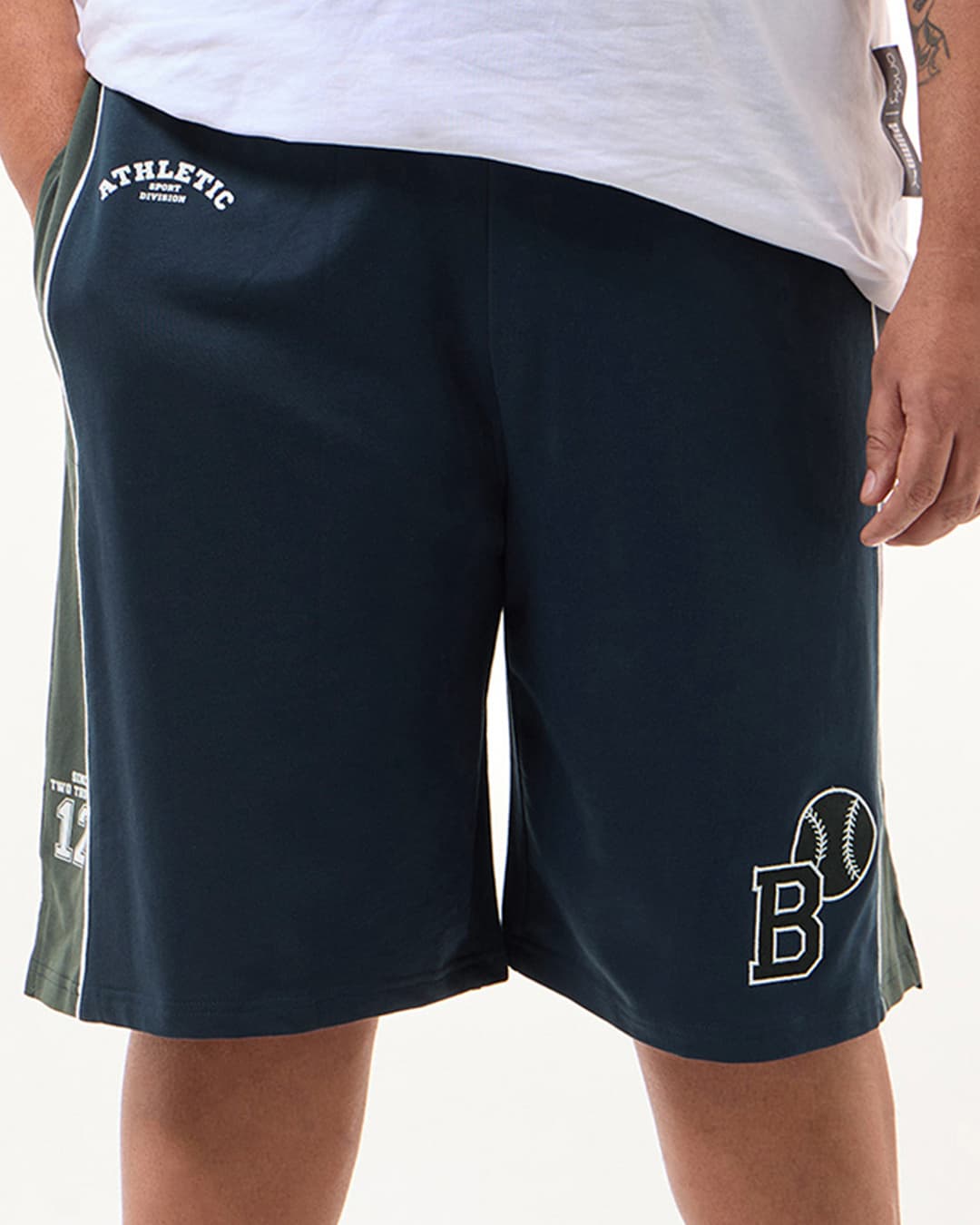 Buy Men's Blue & Grey Athletic Color Block Oversized Plus Size Shorts Online at Bewakoof | Bewakoof Buy Men's Blue & Grey Athletic Color Block Oversized Plus Size Shorts Online at Bewakoof | Bewakoof