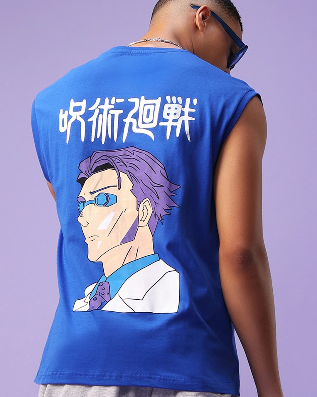 Buy Men's Blue Kento Nanami Graphic Printed Boxy Fit Vest Online at Bewakoof | Bewakoof Buy Men's Blue Kento Nanami Graphic Printed Boxy Fit Vest Online at Bewakoof | Bewakoof