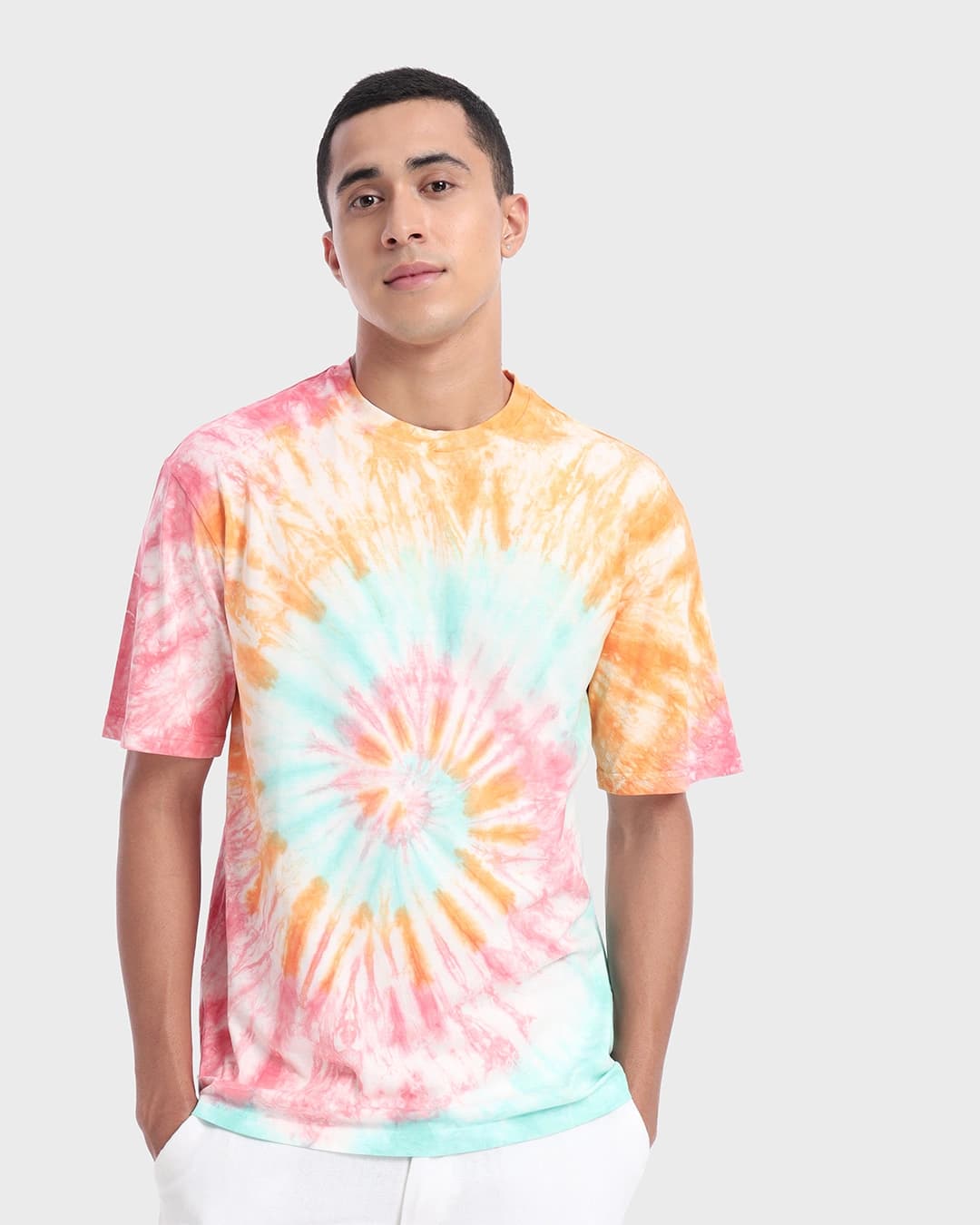 Buy Men's Orange Tie & Dye Plus Size Oversized T-shirt Online at Bewakoof | Bewakoof Buy Men's Orange Tie & Dye Plus Size Oversized T-shirt Online at Bewakoof | Bewakoof