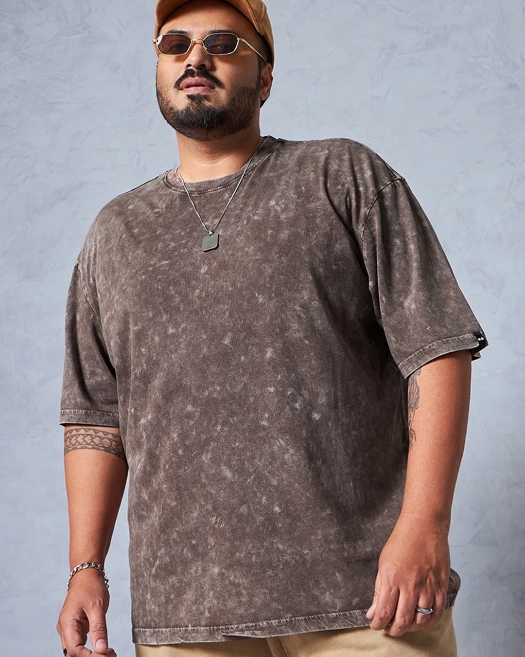 Buy Men's Brown Oversized Plus Size Acid Wash T-shirt Online at Bewakoof | Bewakoof Buy Men's Brown Oversized Plus Size Acid Wash T-shirt Online at Bewakoof | Bewakoof