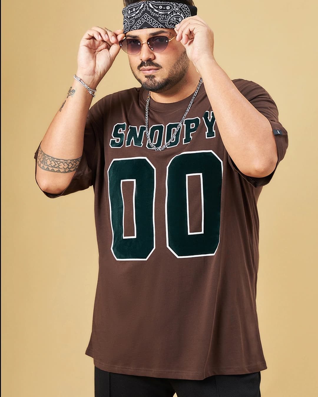 Buy Men's Brown Snoopy Typography Oversized Plus Size T-shirt Online at Bewakoof | Bewakoof Buy Men's Brown Snoopy Typography Oversized Plus Size T-shirt Online at Bewakoof | Bewakoof