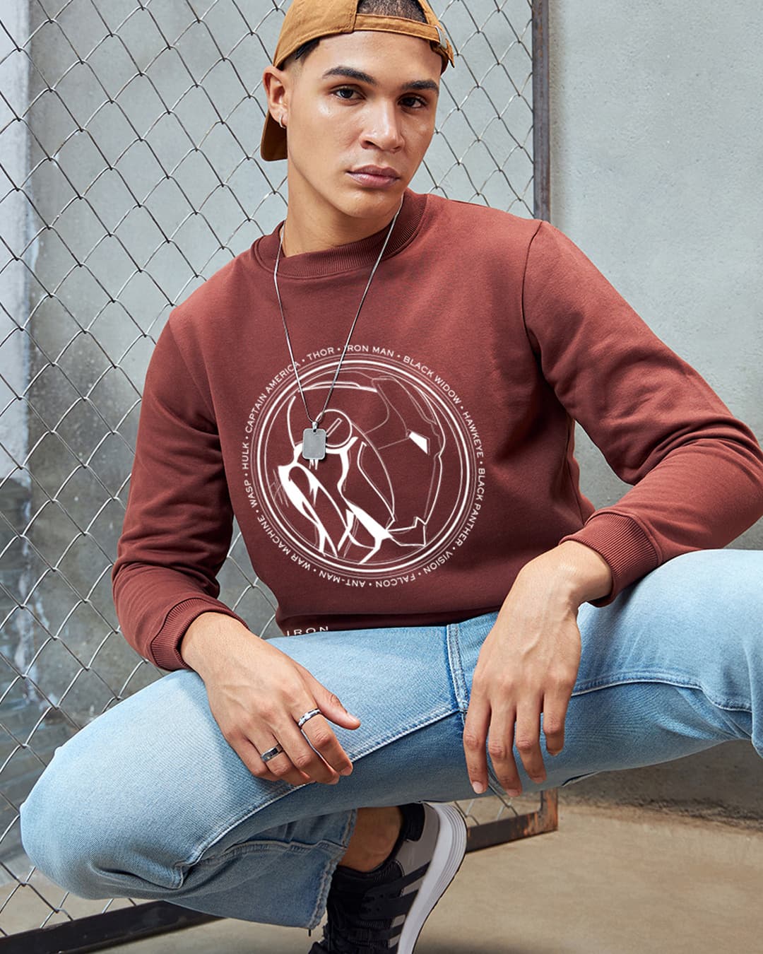 Buy Men's Brown Stark Graphic Printed Sweatshirt Online at Bewakoof | Bewakoof Buy Men's Brown Stark Graphic Printed Sweatshirt Online at Bewakoof | Bewakoof