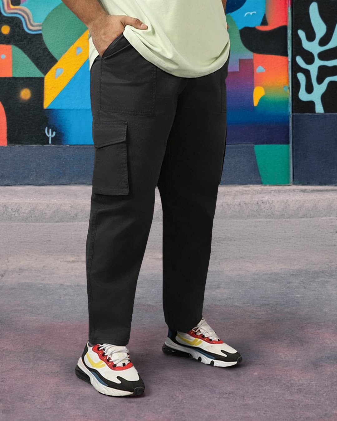 Buy Men's Dark Grey Baggy Oversized Plus Size Cargo Pants Online at Bewakoof | Bewakoof Buy Men's Dark Grey Baggy Oversized Plus Size Cargo Pants Online at Bewakoof | Bewakoof