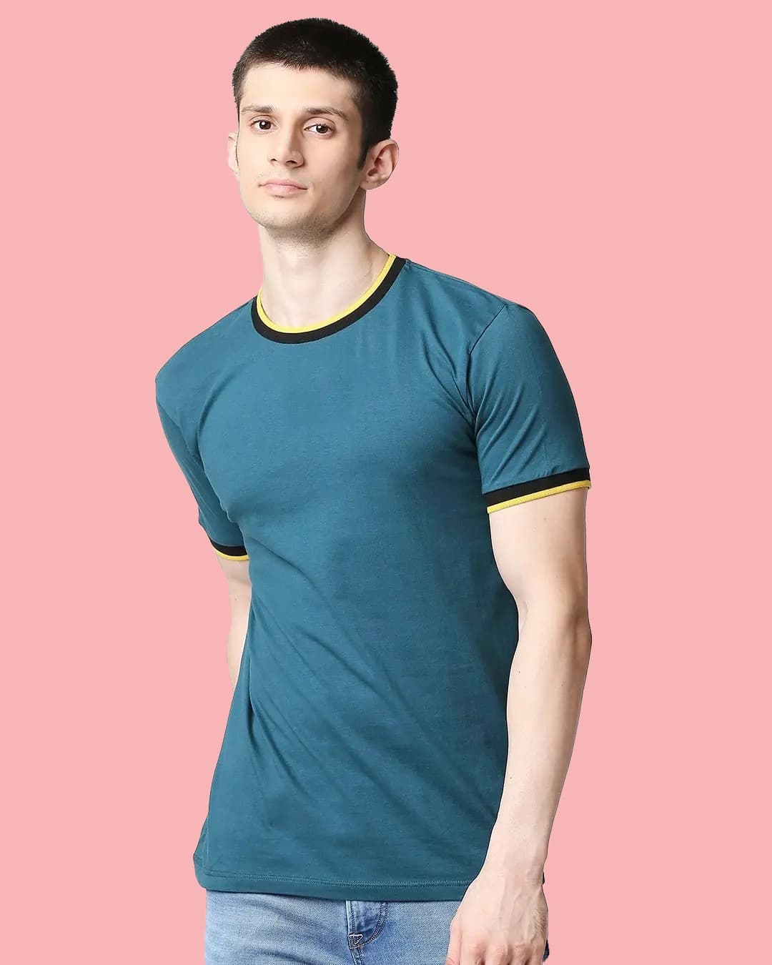 Buy Men's Green Plus Size Round Neck Varsity T-shirt Online at Bewakoof Buy Men's Green Plus Size Round Neck Varsity T-shirt Online at Bewakoof