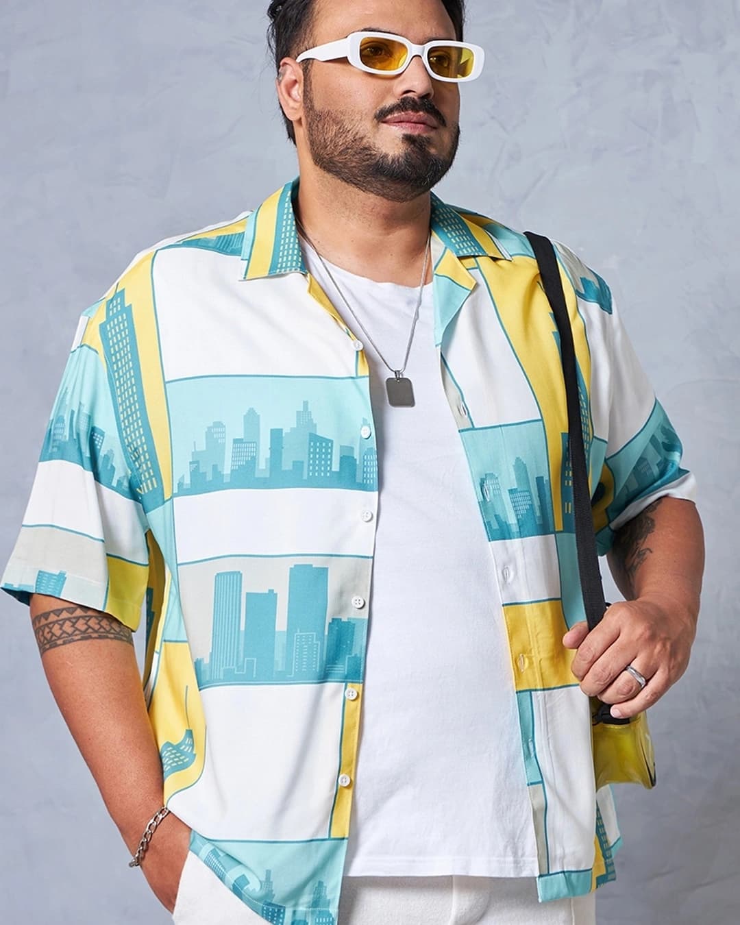 Buy Men's Green & White All Over Printed Plus Size Shirt Online at Bewakoof | Bewakoof Buy Men's Green & White All Over Printed Plus Size Shirt Online at Bewakoof | Bewakoof