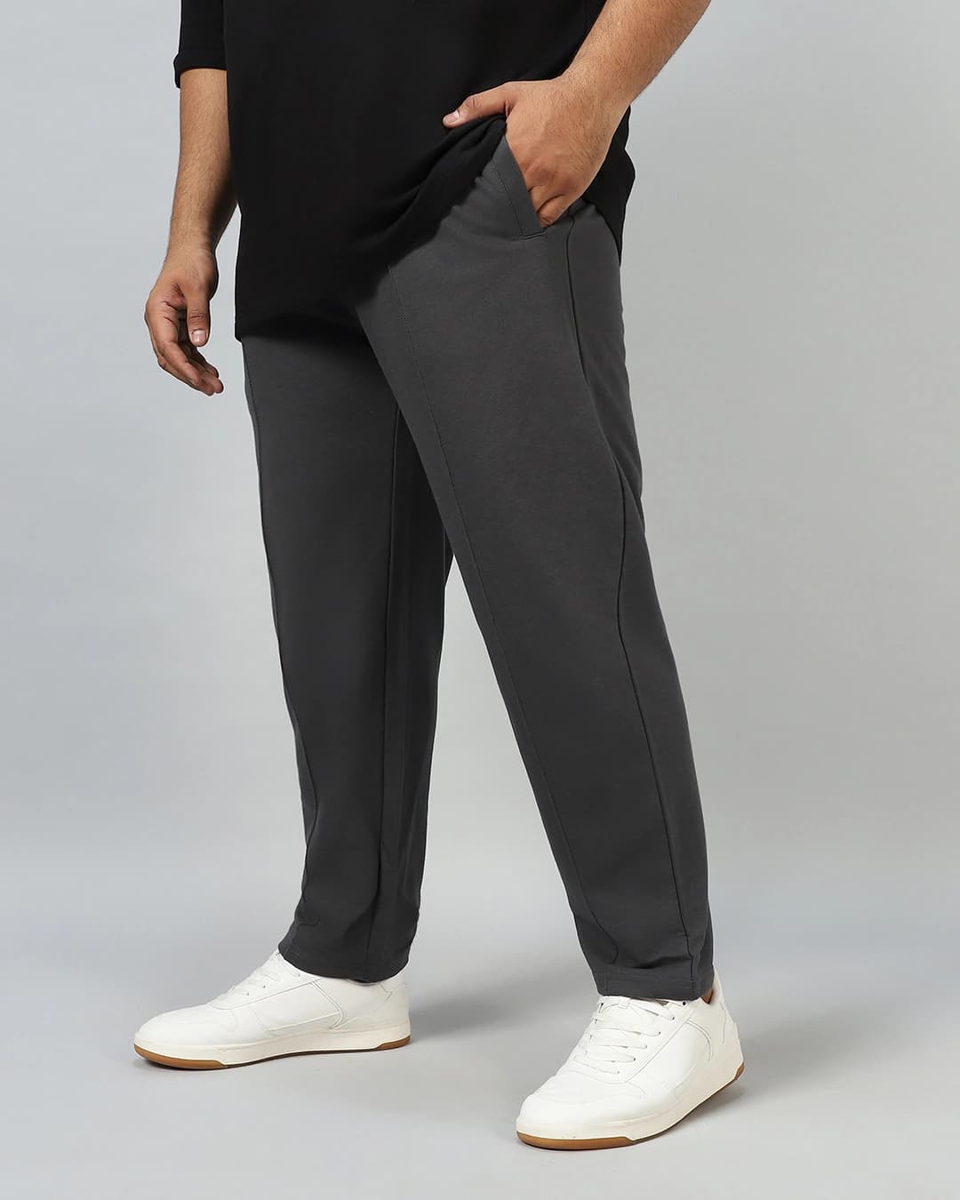 Buy Men's Grey Plus Size Track Pants Online at Bewakoof | Bewakoof Buy Men's Grey Plus Size Track Pants Online at Bewakoof | Bewakoof