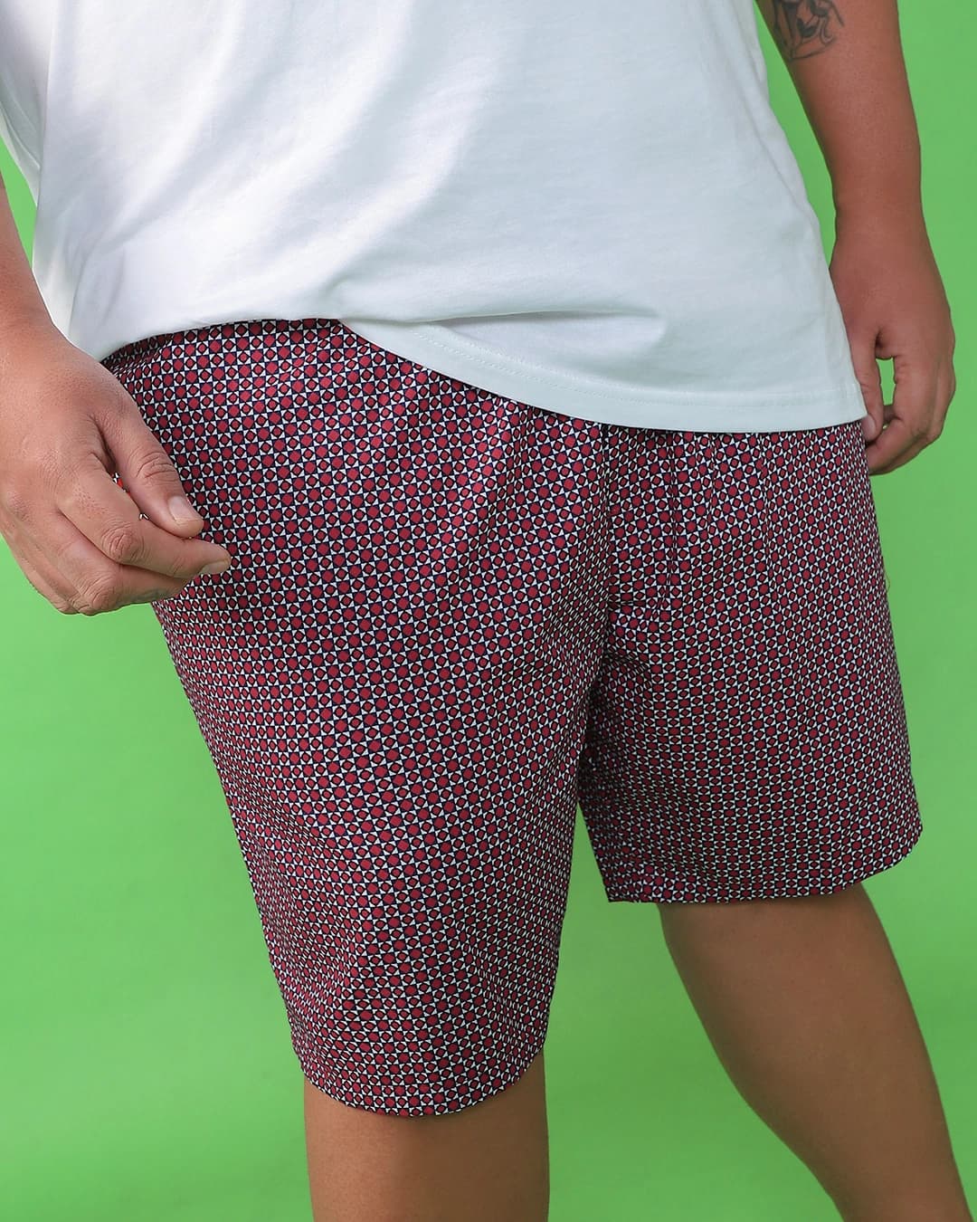 Buy Men's Maroon All Over Geometric Printed Plus Size Boxers Online at Bewakoof | Bewakoof Buy Men's Maroon All Over Geometric Printed Plus Size Boxers Online at Bewakoof | Bewakoof