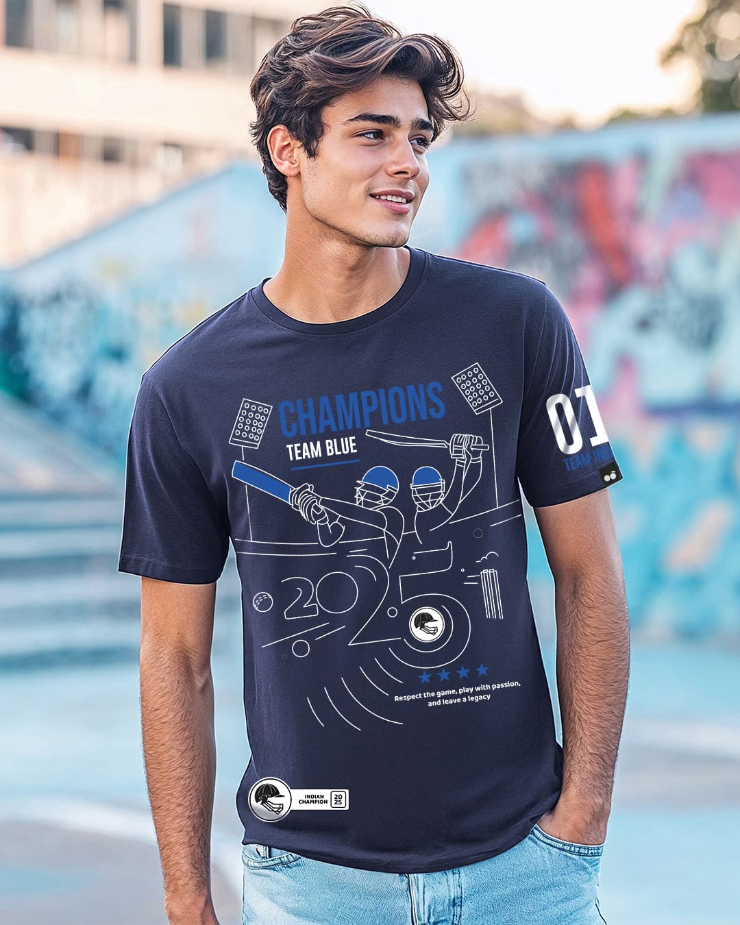 Buy Men's Navy Blue Graphic Printed T-shirt Online at Bewakoof | Bewakoof Buy Men's Navy Blue Graphic Printed T-shirt Online at Bewakoof | Bewakoof