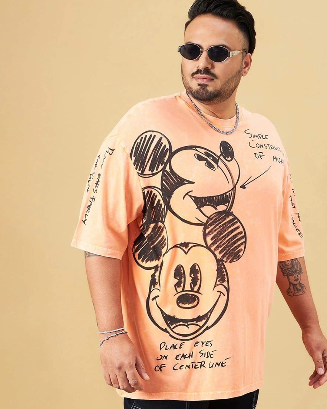 Buy Men's Orange Mickey Smiling Graphic Printed Oversized Plus Size Acid Wash T-shirt Online at Bewakoof | Bewakoof Buy Men's Orange Mickey Smiling Graphic Printed Oversized Plus Size Acid Wash T-shirt Online at Bewakoof | Bewakoof