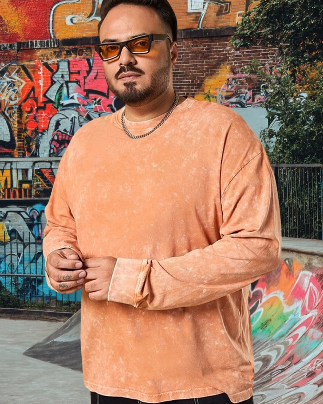 Buy Men's Orange Oversized Plus Size Acid Wash T-shirt Online at Bewakoof | Bewakoof Buy Men's Orange Oversized Plus Size Acid Wash T-shirt Online at Bewakoof | Bewakoof