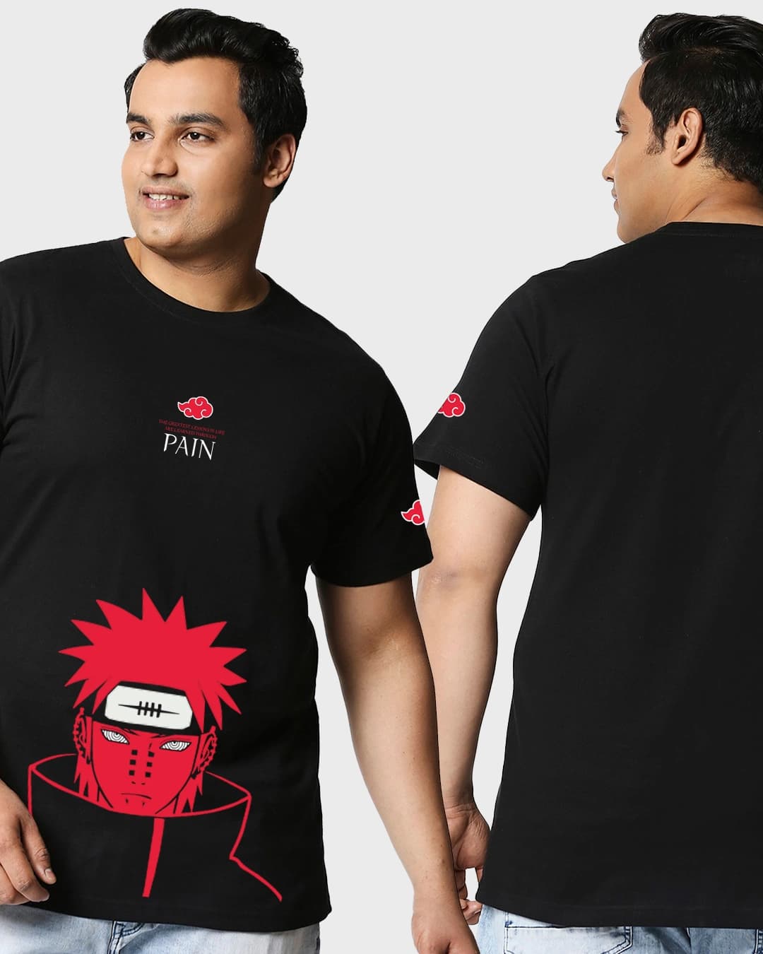 Buy Men's Black Pain Graphic Printed Plus Size T-shirt Online at Bewakoof | Bewakoof Buy Men's Black Pain Graphic Printed Plus Size T-shirt Online at Bewakoof | Bewakoof