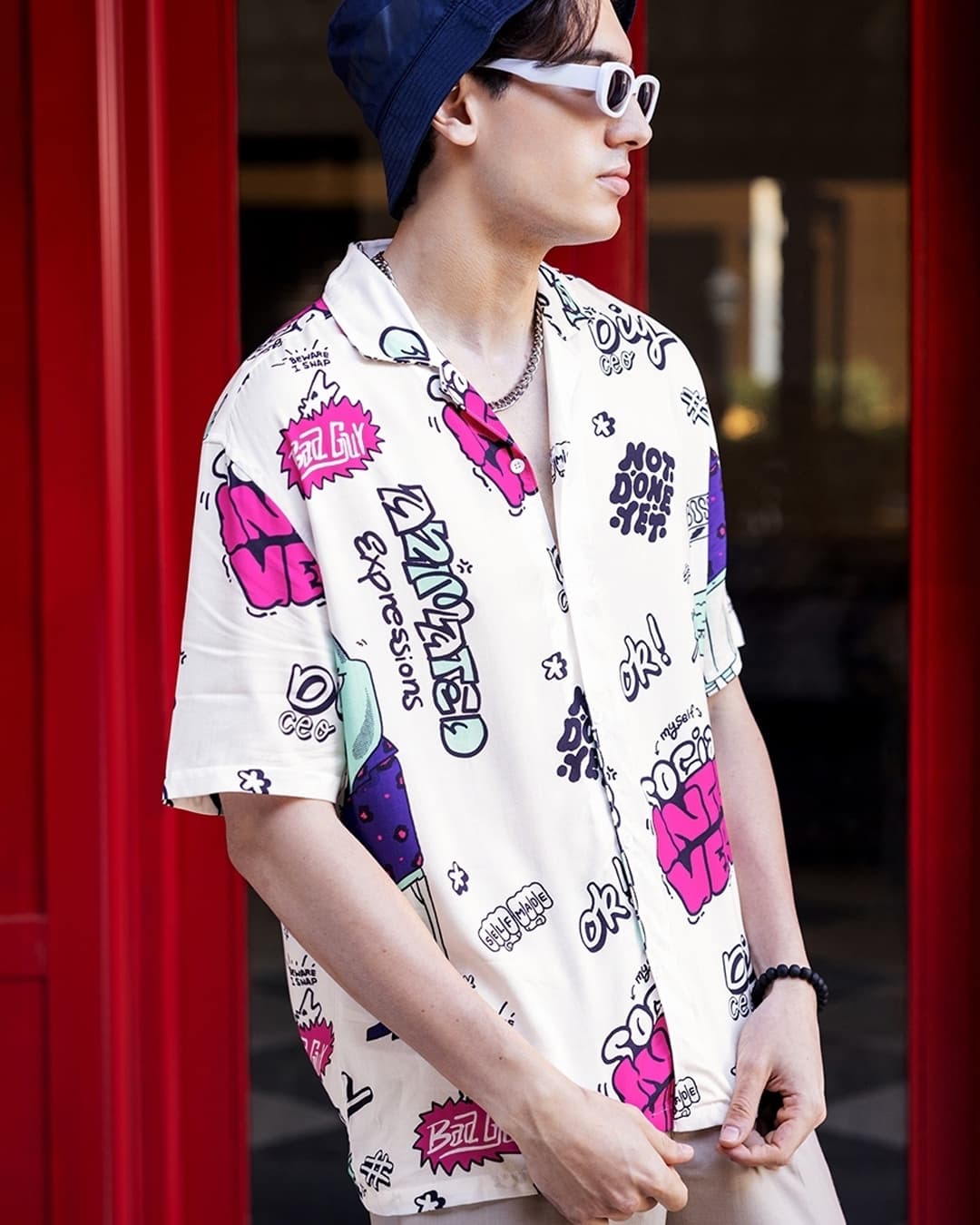 Buy Men's White All Over Printed Oversized Shirt Online at Bewakoof | Bewakoof Buy Men's White All Over Printed Oversized Shirt Online at Bewakoof | Bewakoof