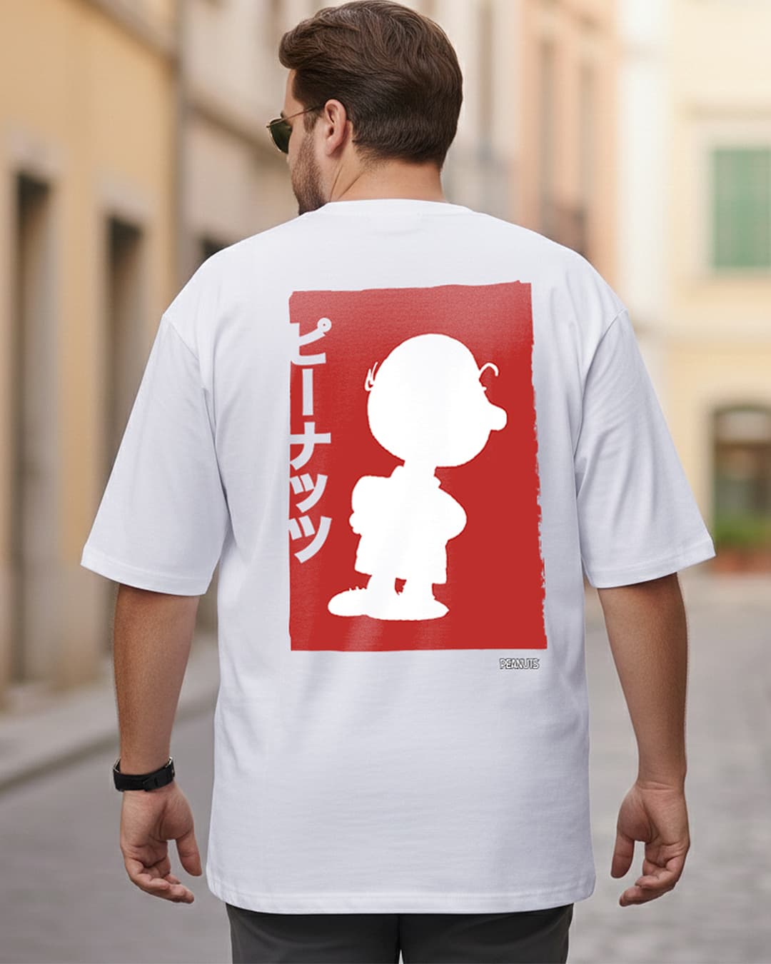 Buy Men's White Charlie Jap Graphic Printed Oversized Plus Size T-shirt Online at Bewakoof Buy Men's White Charlie Jap Graphic Printed Oversized Plus Size T-shirt Online at Bewakoof