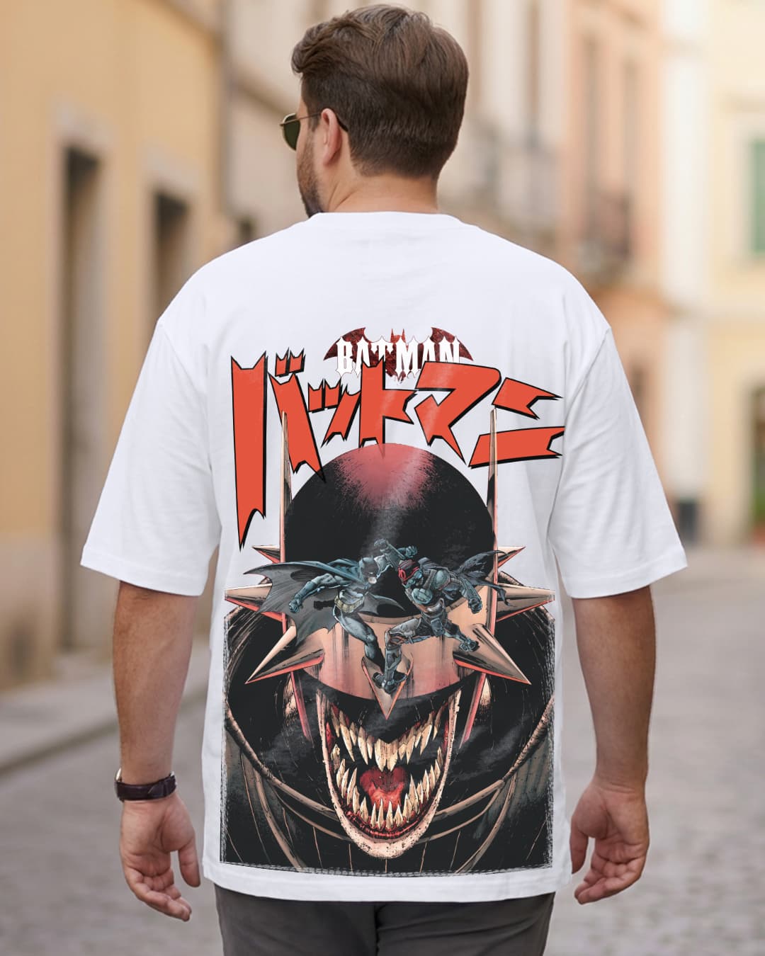 Buy Men's White Man Who Laughs Graphic Printed Oversized Plus Size T-shirt Online at Bewakoof Buy Men's White Man Who Laughs Graphic Printed Oversized Plus Size T-shirt Online at Bewakoof