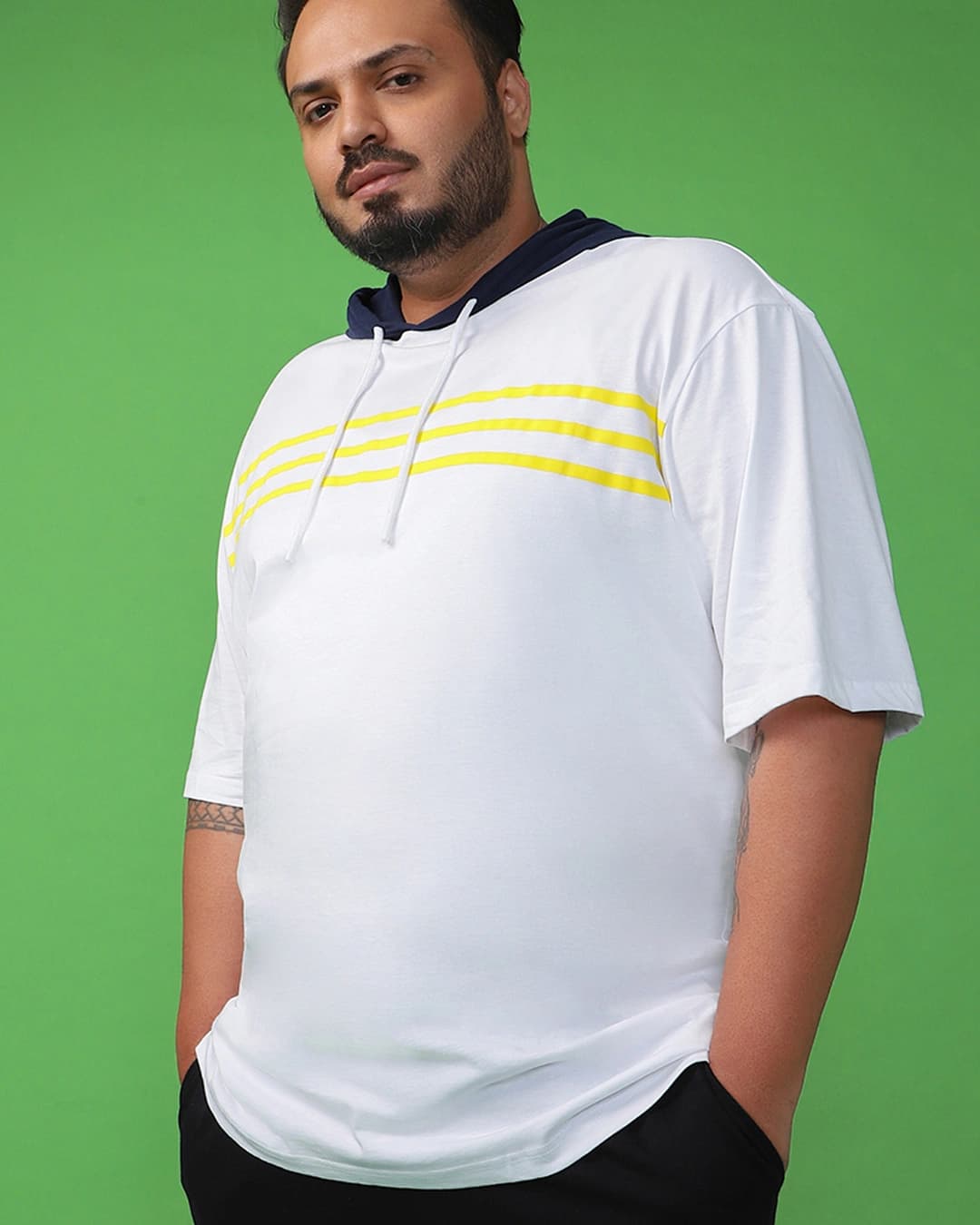 Buy Men's White Striped Oversized Plus Size T-shirt Online at Bewakoof | Bewakoof Buy Men's White Striped Oversized Plus Size T-shirt Online at Bewakoof | Bewakoof