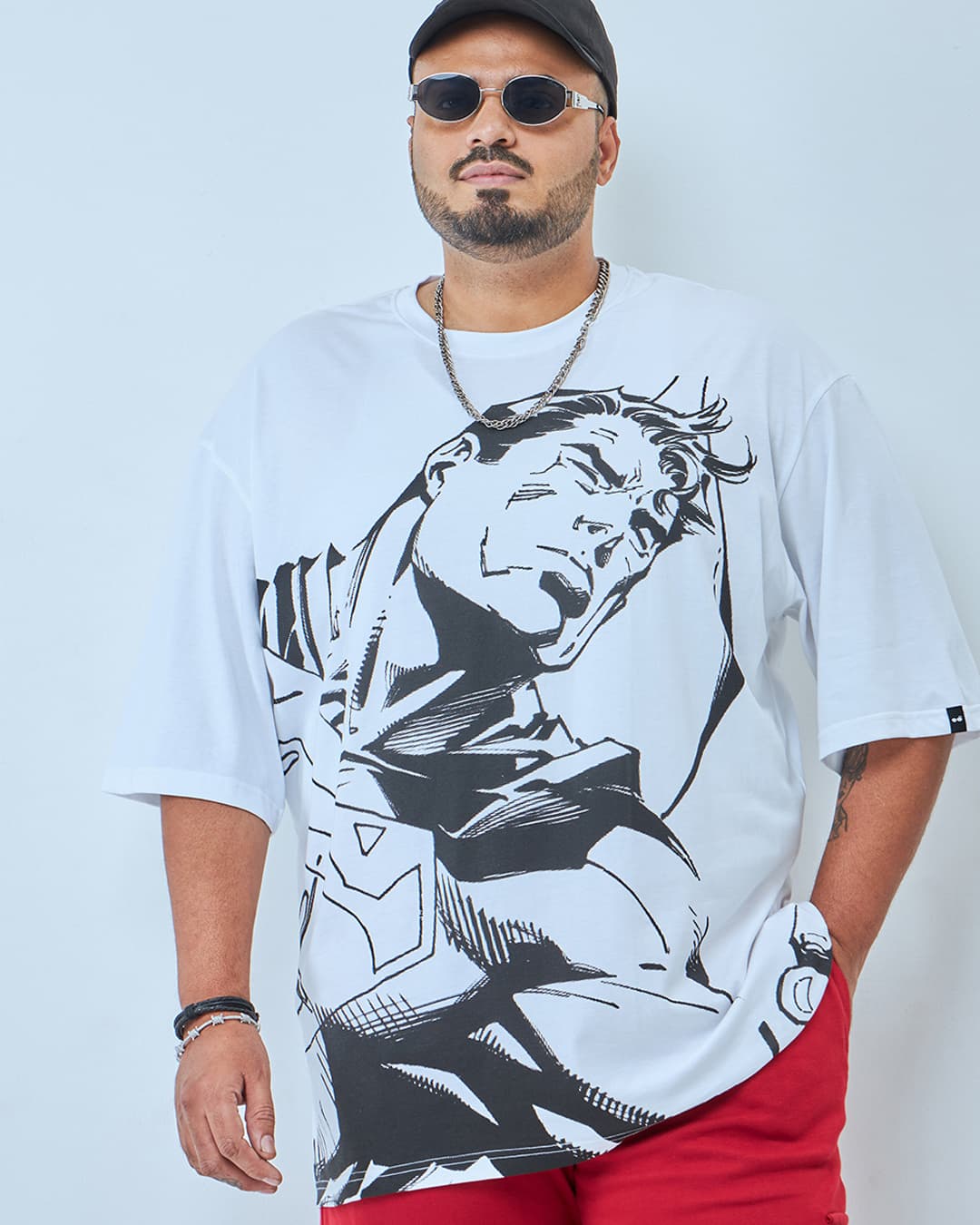 Buy Men's White Superman Graphic Printed Oversized Plus Size T-shirt Online at Bewakoof Buy Men's White Superman Graphic Printed Oversized Plus Size T-shirt Online at Bewakoof