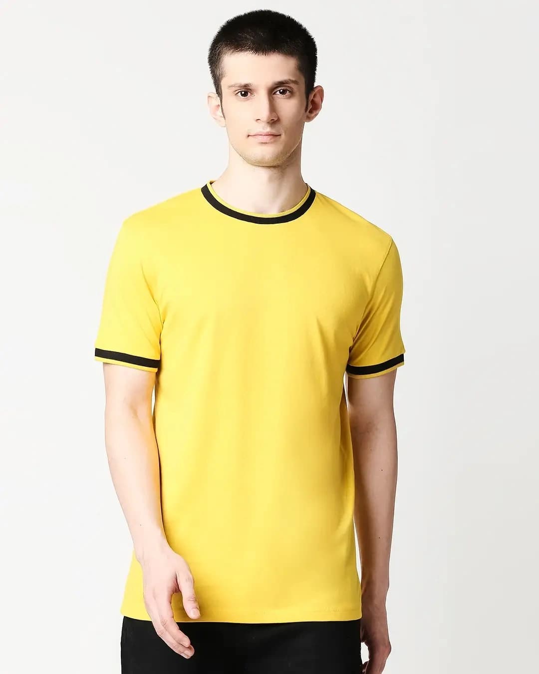 Buy Men's Yellow Plus Size Round Neck Varsity T-shirt Online at Bewakoof | Bewakoof Buy Men's Yellow Plus Size Round Neck Varsity T-shirt Online at Bewakoof | Bewakoof