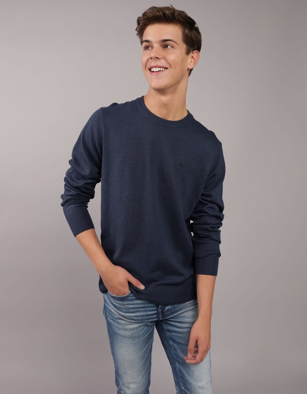 American Eagle Crew Neck Sweater | Aeo American Eagle Crew Neck Sweater | Aeo