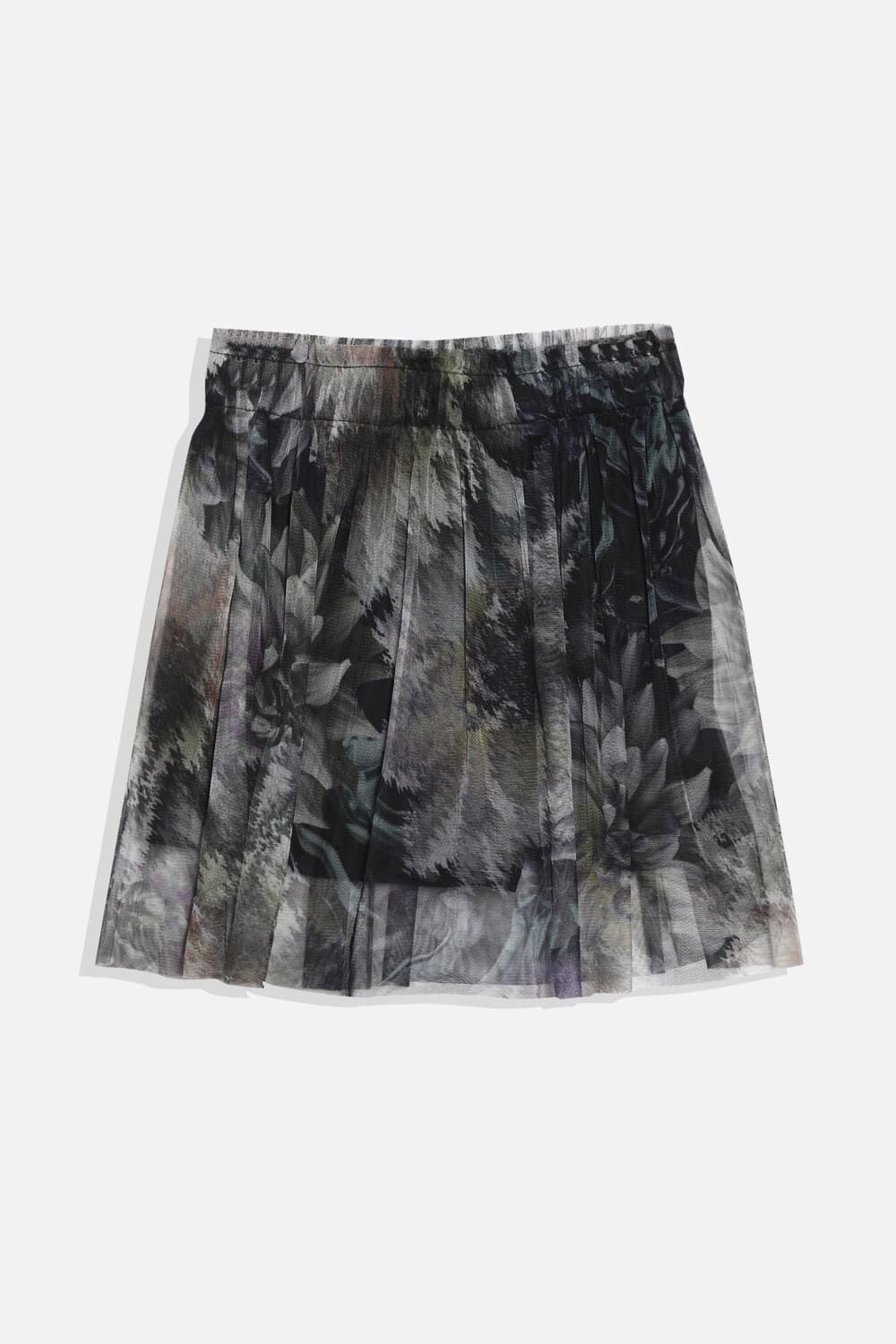 Girls Grey Printed Regular Fit Skirt Girls Grey Printed Regular Fit Skirt