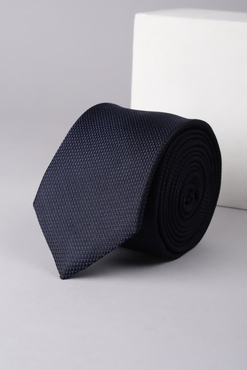 Men Navy Embroidered Formal Tie Men Navy Embroidered Formal Tie