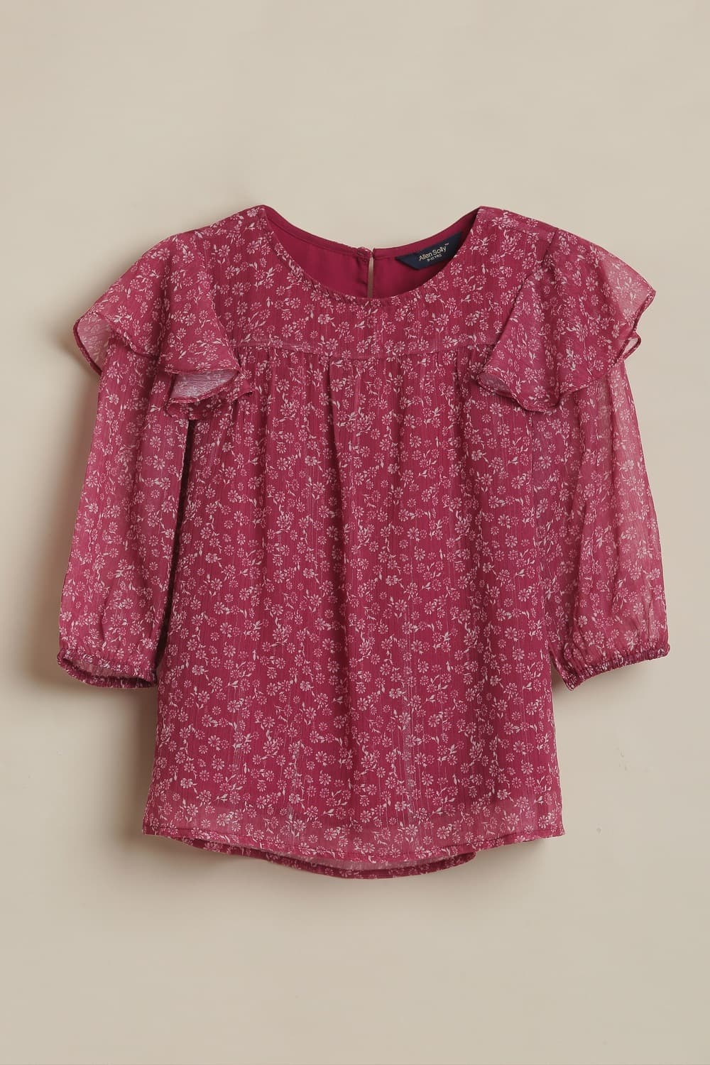 Girls Red Print Casual Top Girls Red Print Casual Top