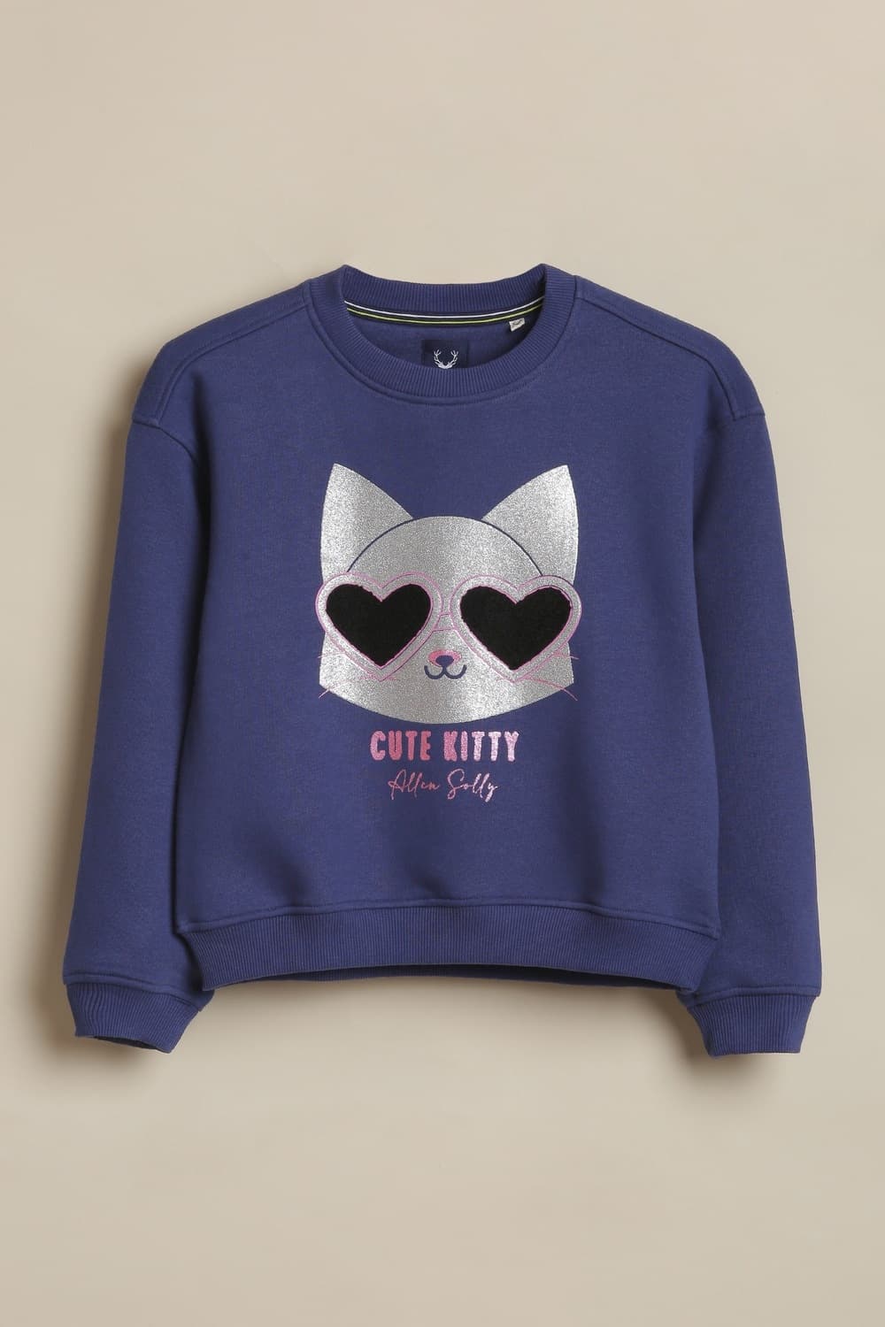 Girls Blue Graphic Print Sweatshirt Girls Blue Graphic Print Sweatshirt