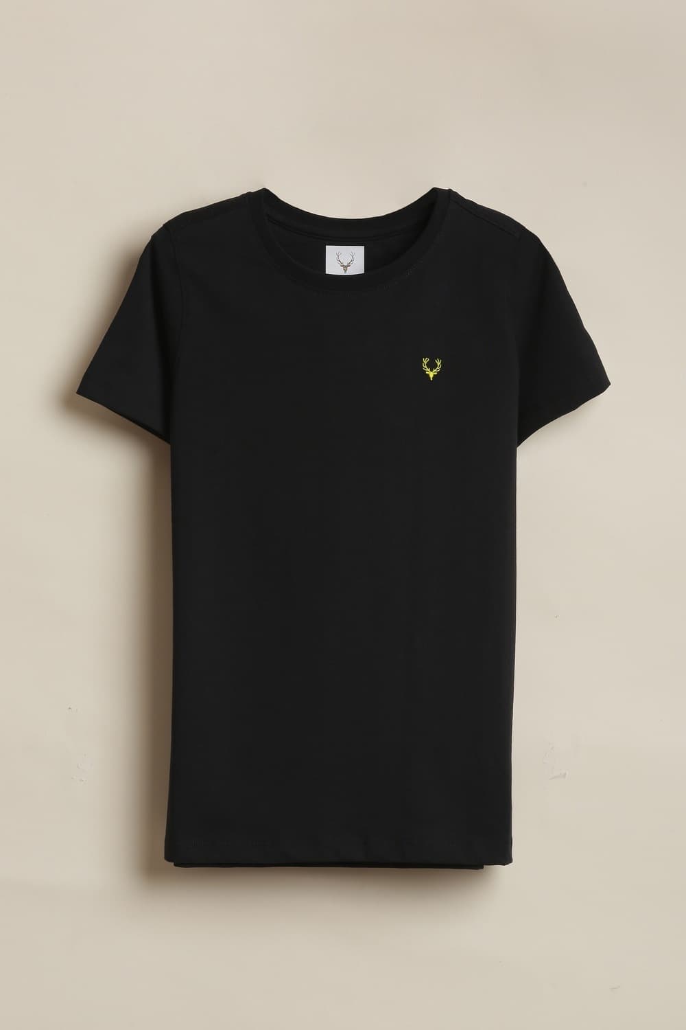 Boys Black Solid Crew Neck T-shirt Boys Black Solid Crew Neck T-shirt