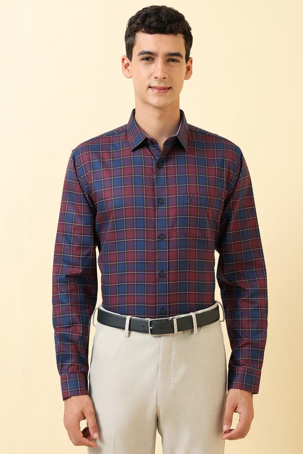 Men Multi Check Full Sleeves Formal Shirt Men Multi Check Full Sleeves Formal Shirt