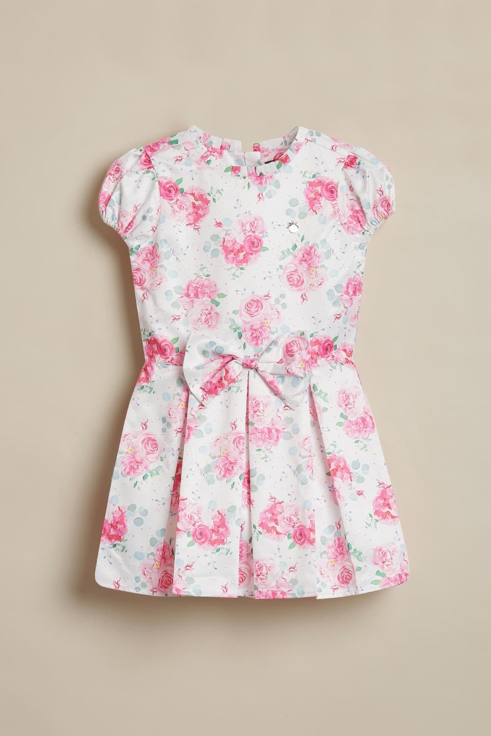 Girls White Print Casual Dress Girls White Print Casual Dress