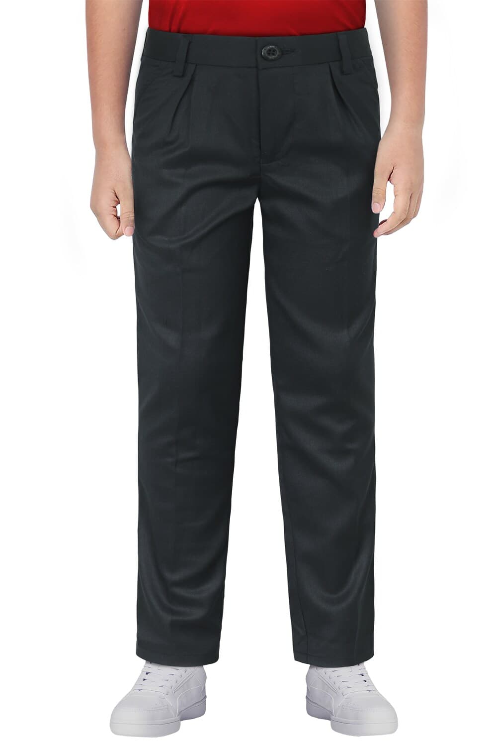 Boys Navy Slim Fit Textured Trousers Boys Navy Slim Fit Textured Trousers