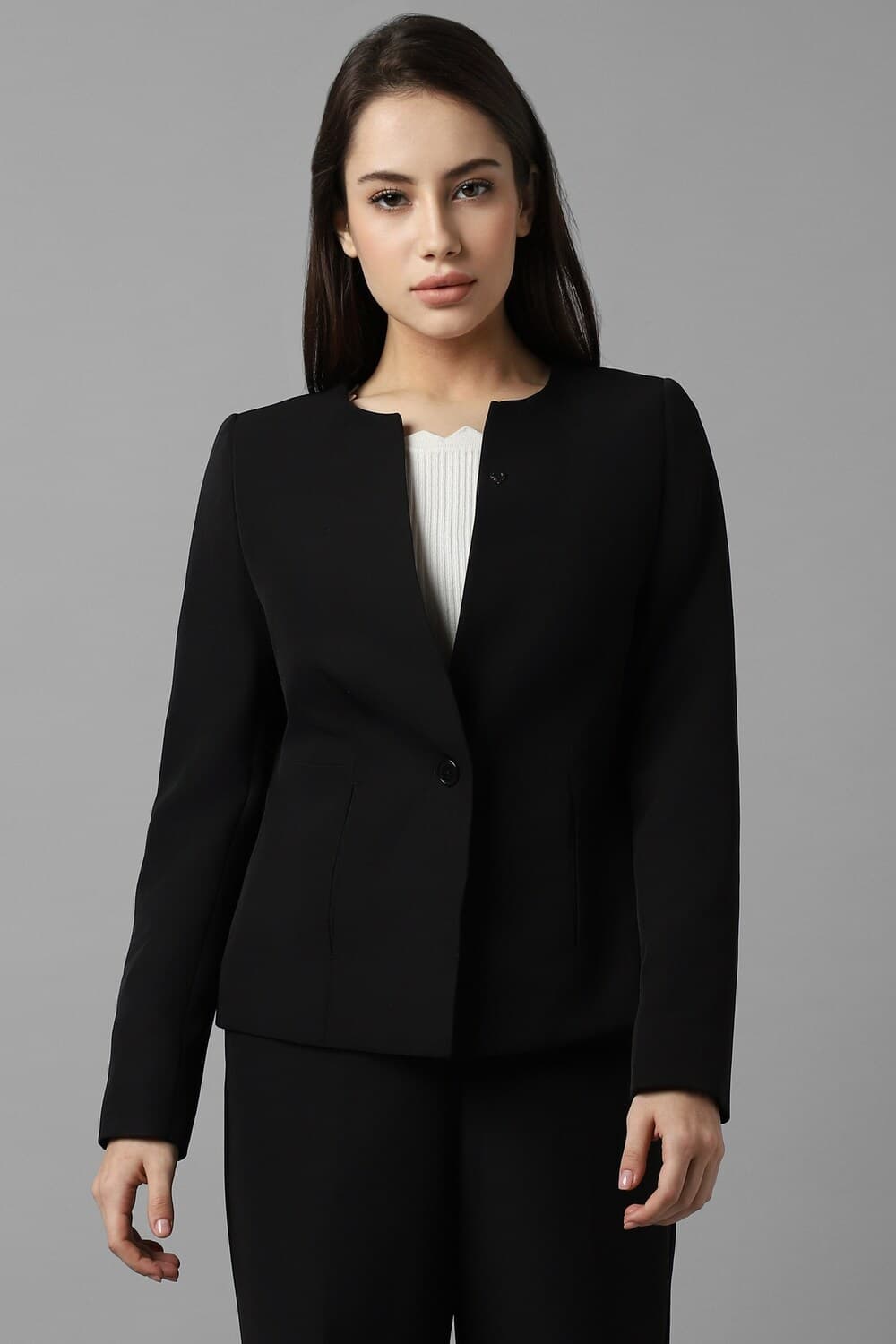 Women Black Regular Fit Blazer Women Black Regular Fit Blazer
