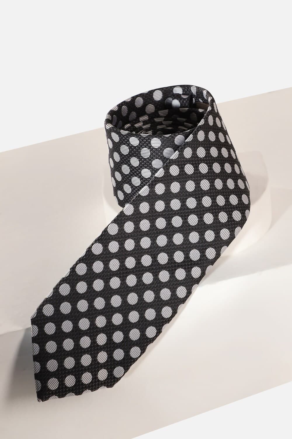 Men Black Embroidered Tie | Louisphilippe Men Black Embroidered Tie | Louisphilippe