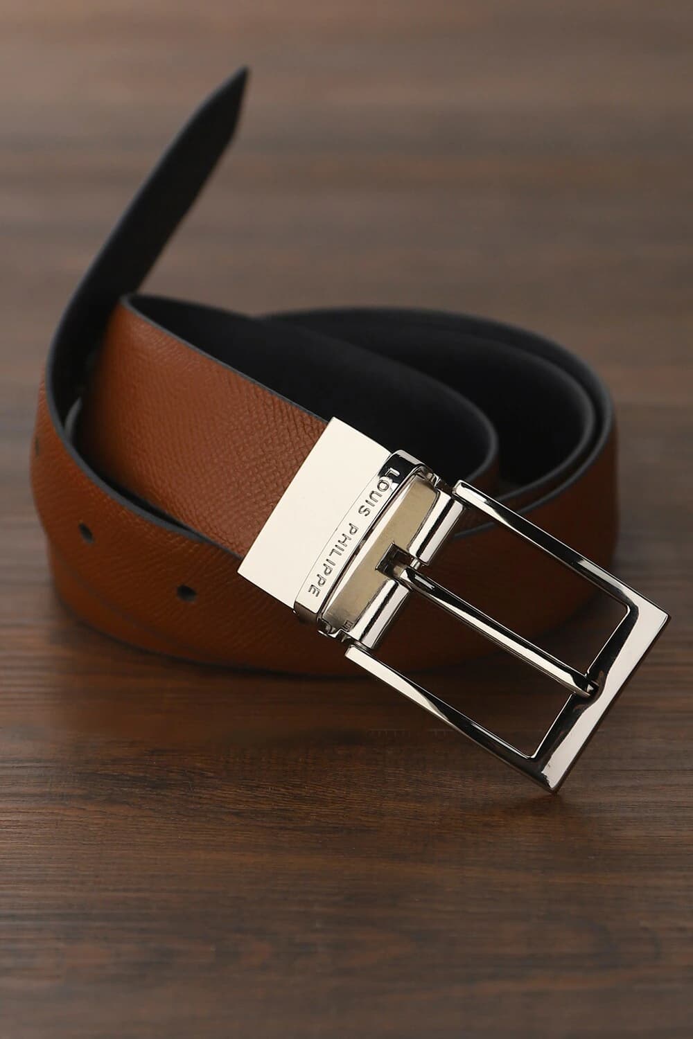 Men Brown Textured Genuine Leather Formal Belt | Louisphilippe Men Brown Textured Genuine Leather Formal Belt | Louisphilippe