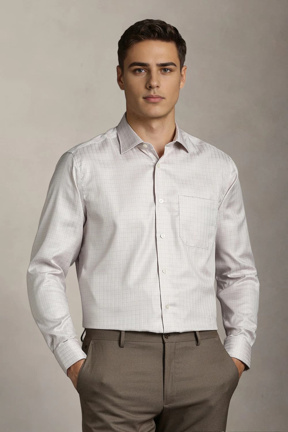 Men Multicolor Classic Fit Check Full Sleeves Formal Shirt | Louisphilippe Men Multicolor Classic Fit Check Full Sleeves Formal Shirt | Louisphilippe