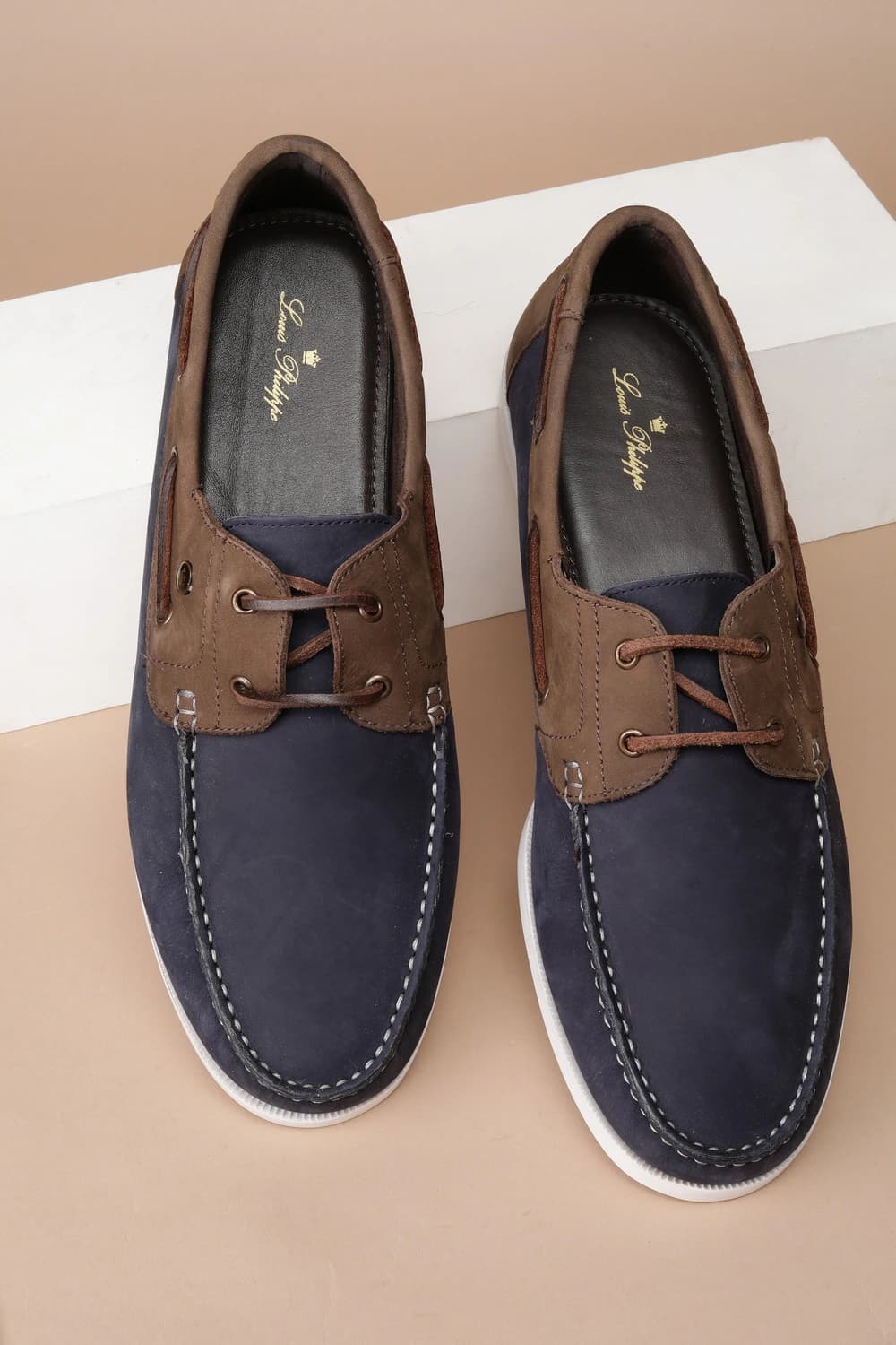 Men Navy Slip Ons | Louisphilippe Men Navy Slip Ons | Louisphilippe