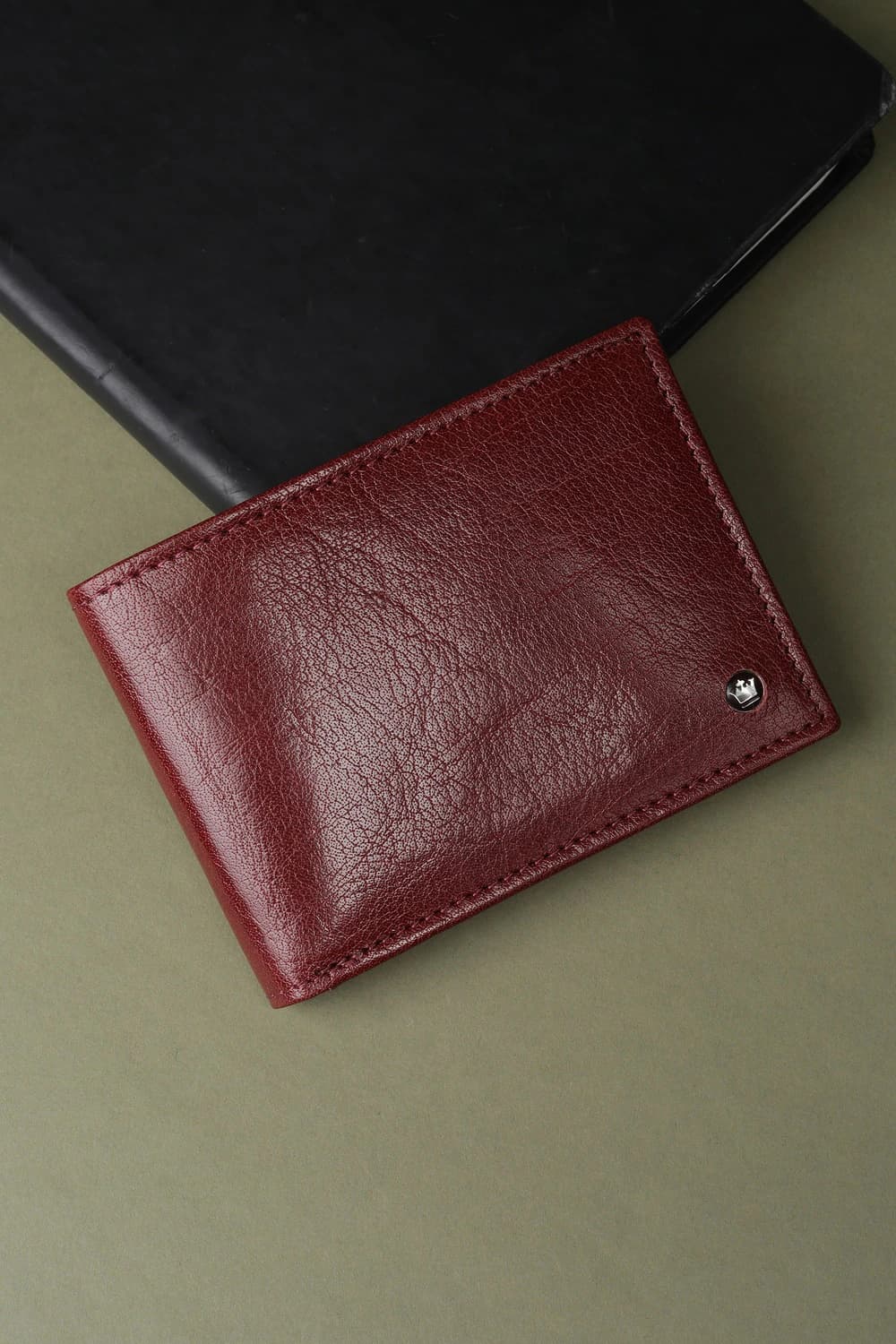 Men Maroon Textured Leather Wallet | Louisphilippe Men Maroon Textured Leather Wallet | Louisphilippe