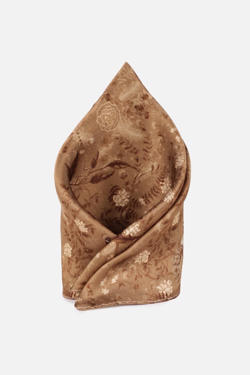 Men Brown Print Party Pocket Square | Peterengland Men Brown Print Party Pocket Square | Peterengland