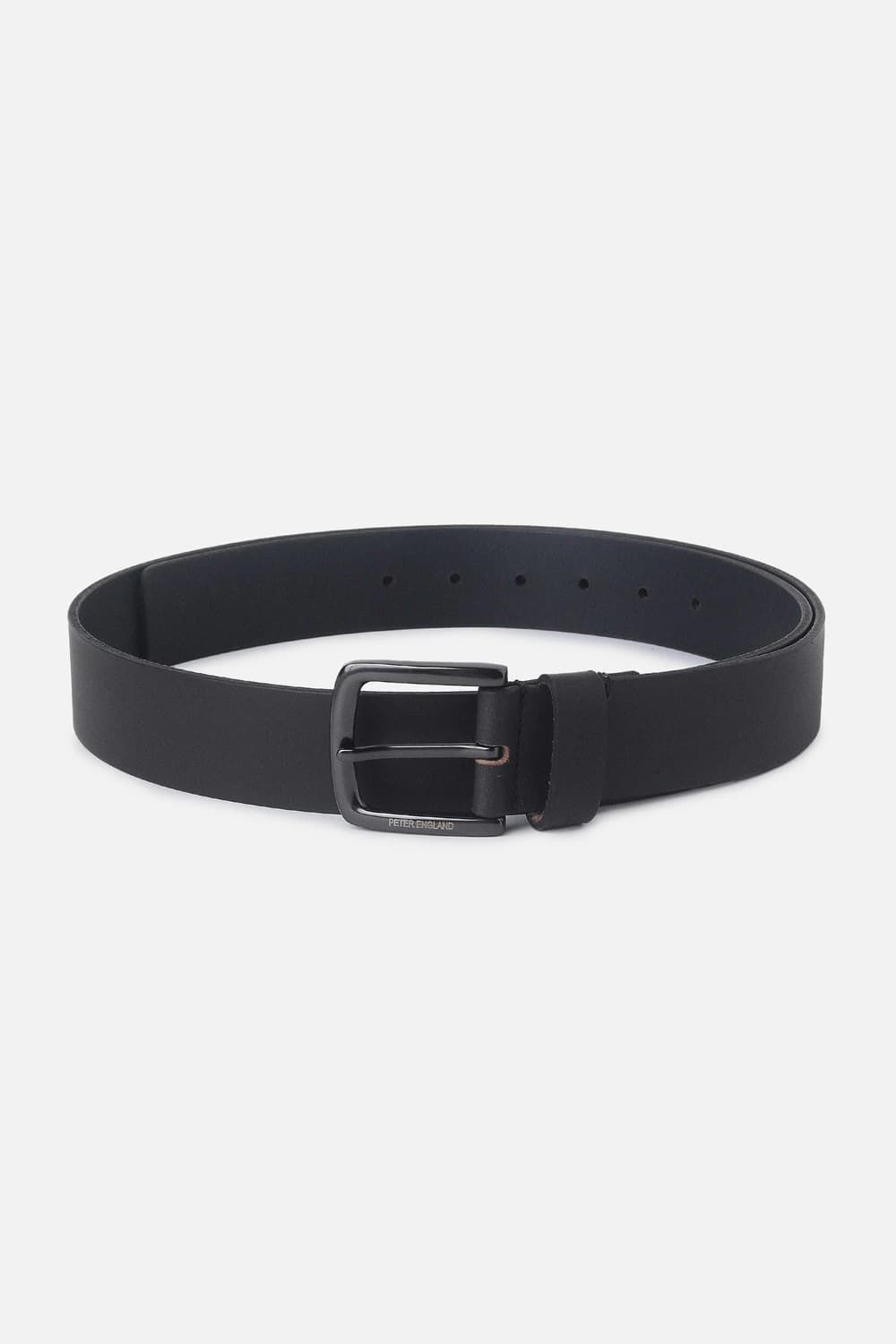 Men Black Solid Genuine Leather Belt | Peterengland Men Black Solid Genuine Leather Belt | Peterengland